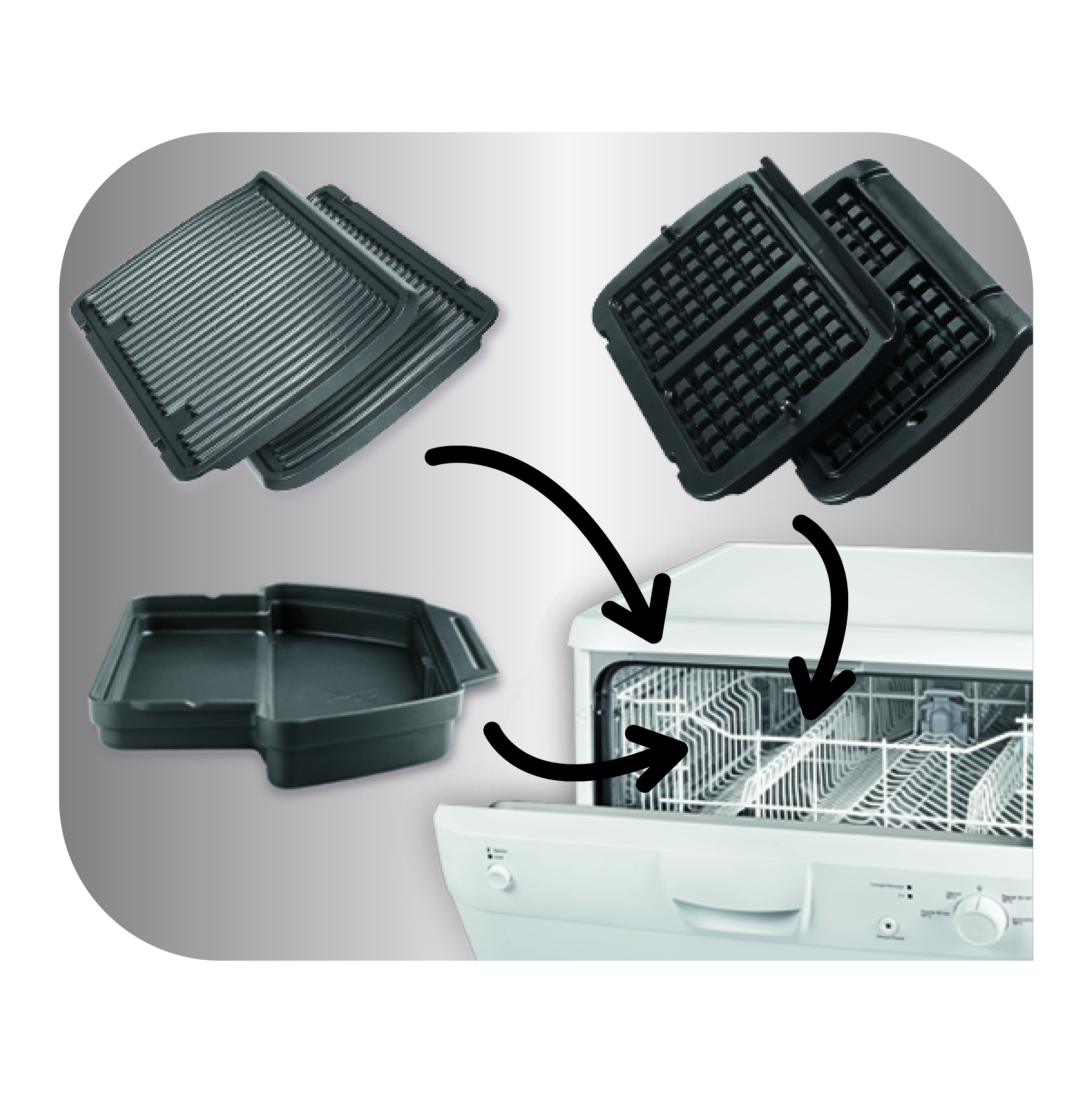 Plaques à Gaufres En Silicone Compatible Tefal OptiGrill XL - Insert Moule Gaufres Pour OptiGrill Elite XL