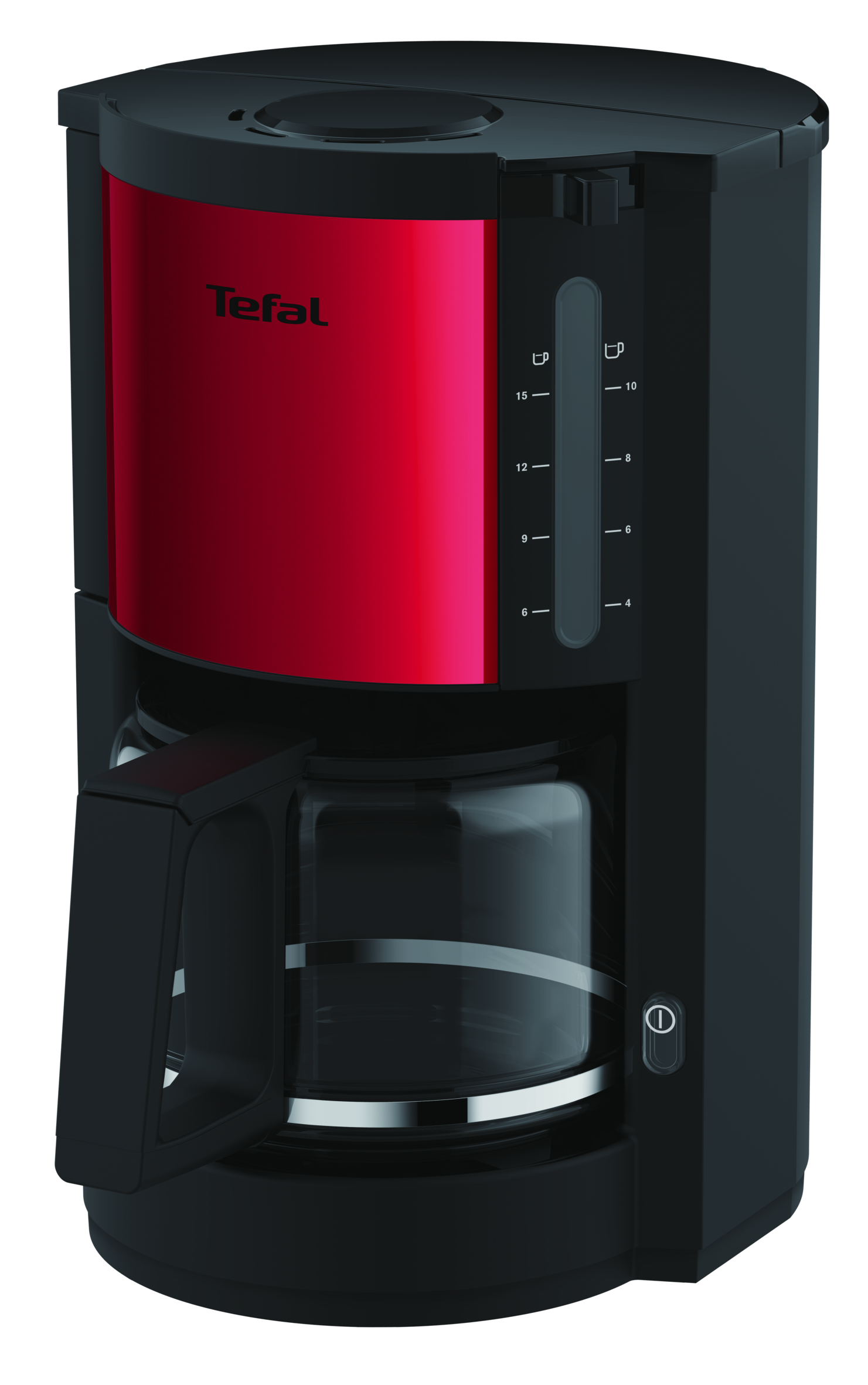 CAFETIERE FILTRE ROUGE INOX / NOIR 15T