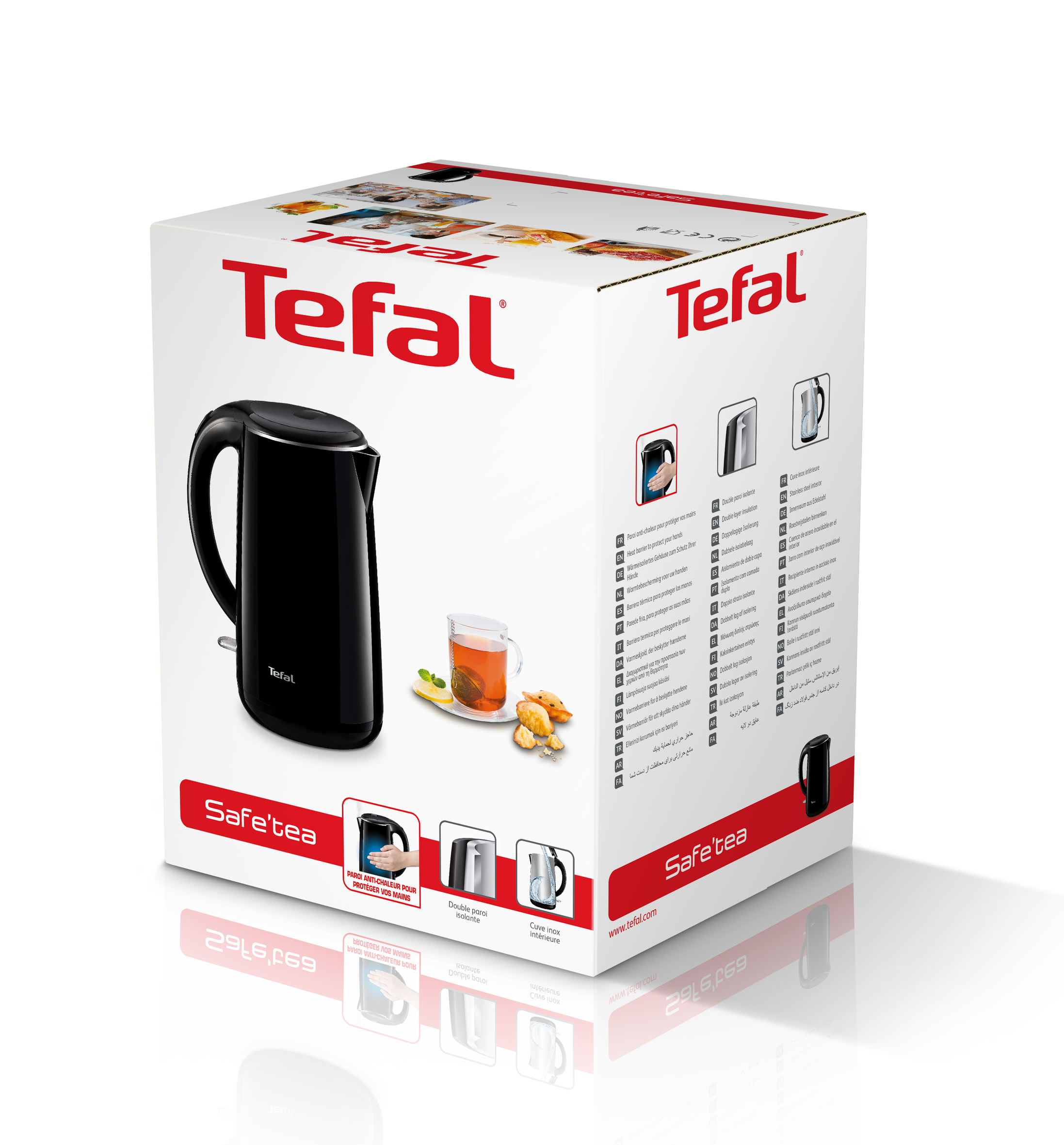 Tefal Safe Tea Kettle Black 1.7L KO2608 TEFAL