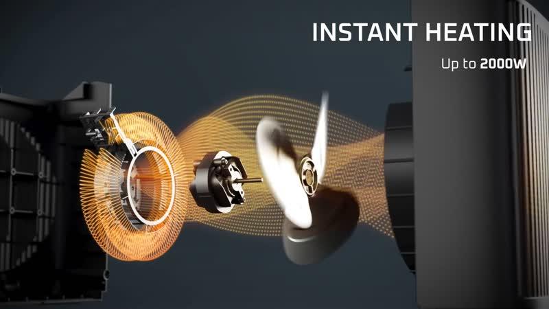 Termoventilatore Intense Comfort, silenzioso, 2000 W