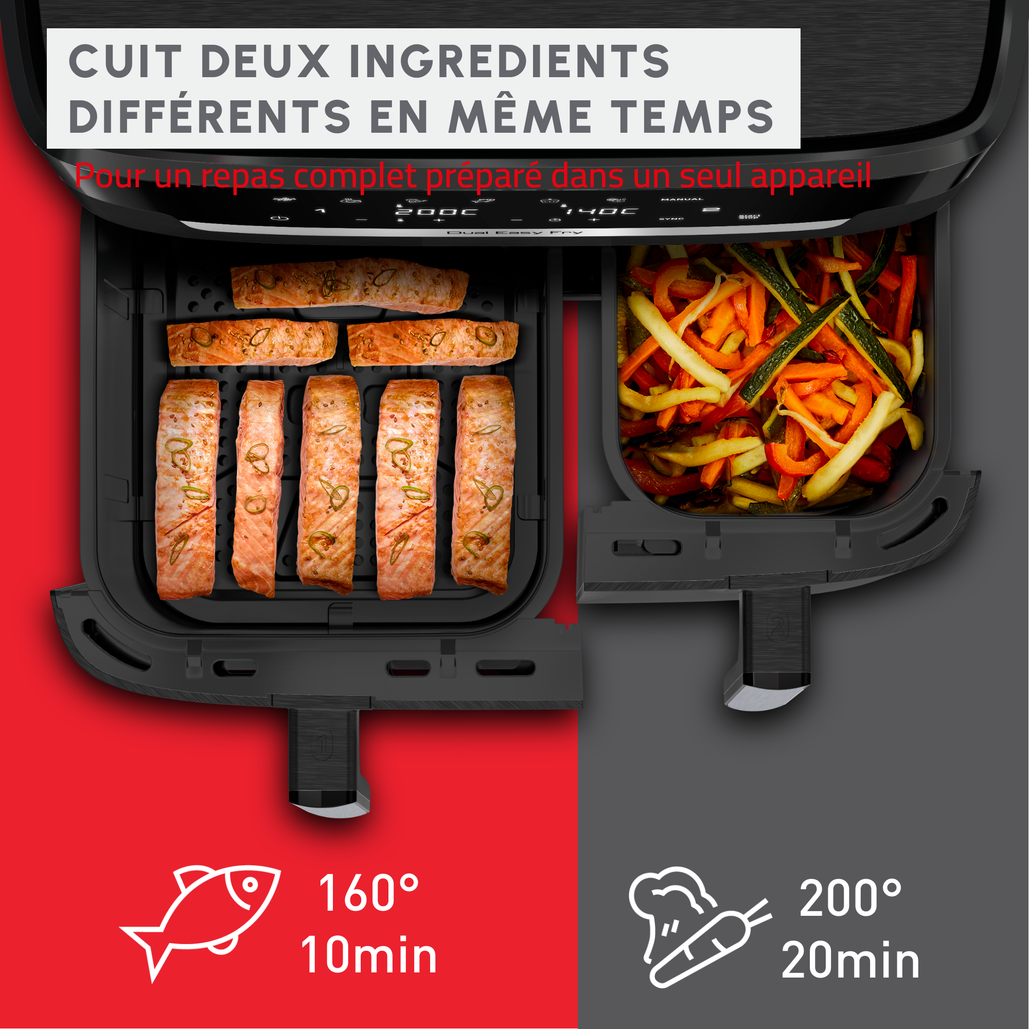 Moulinex - Friteuse à Air Easy Fry & Grill xxl 1830 w 6,5 l Noir pas cher