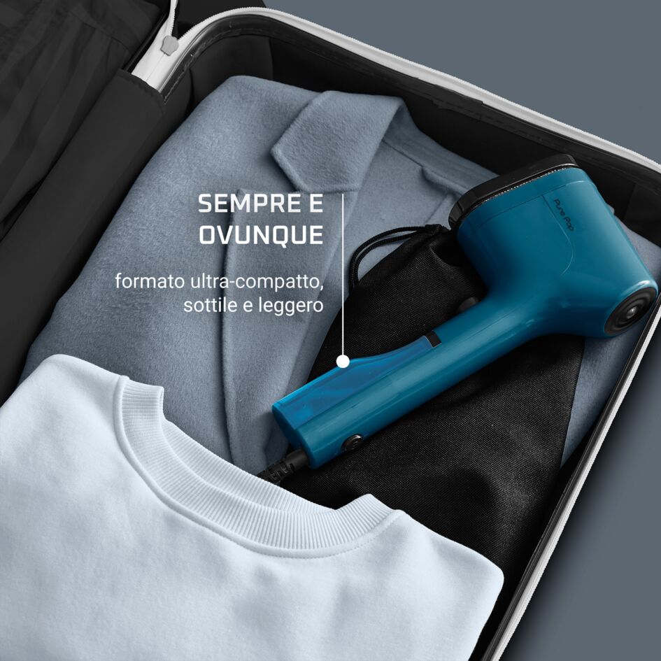 Pure Pop, Stiratore Verticale Portatile, Pad Reversibile, Blue Blu