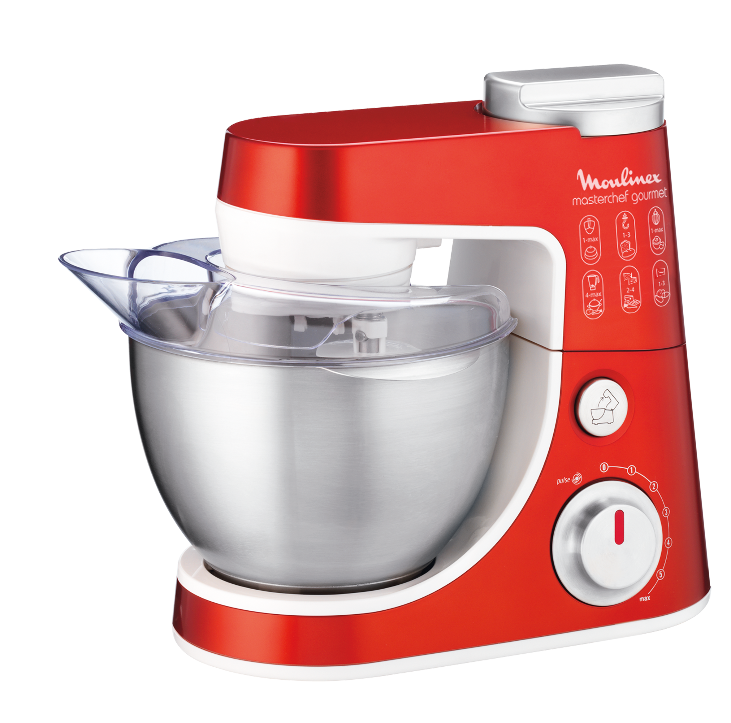 robot multifonctions masterchef gourmet rouge rubis