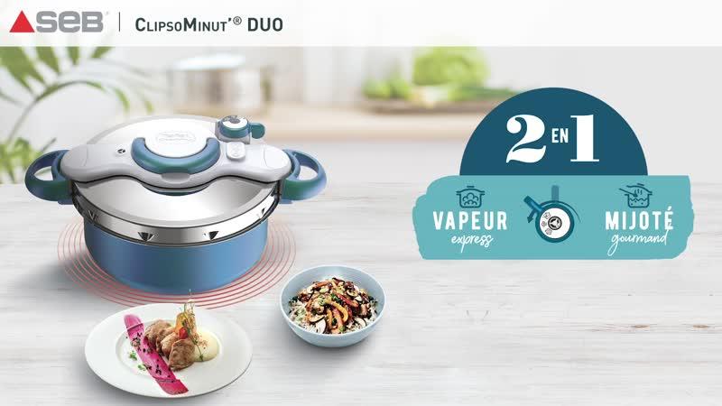 Cocotte-minute SEB ClipsoMinut' Duo - Autocuiseur 5 L, Compatible Induction - Fabriquée En France - Occasion