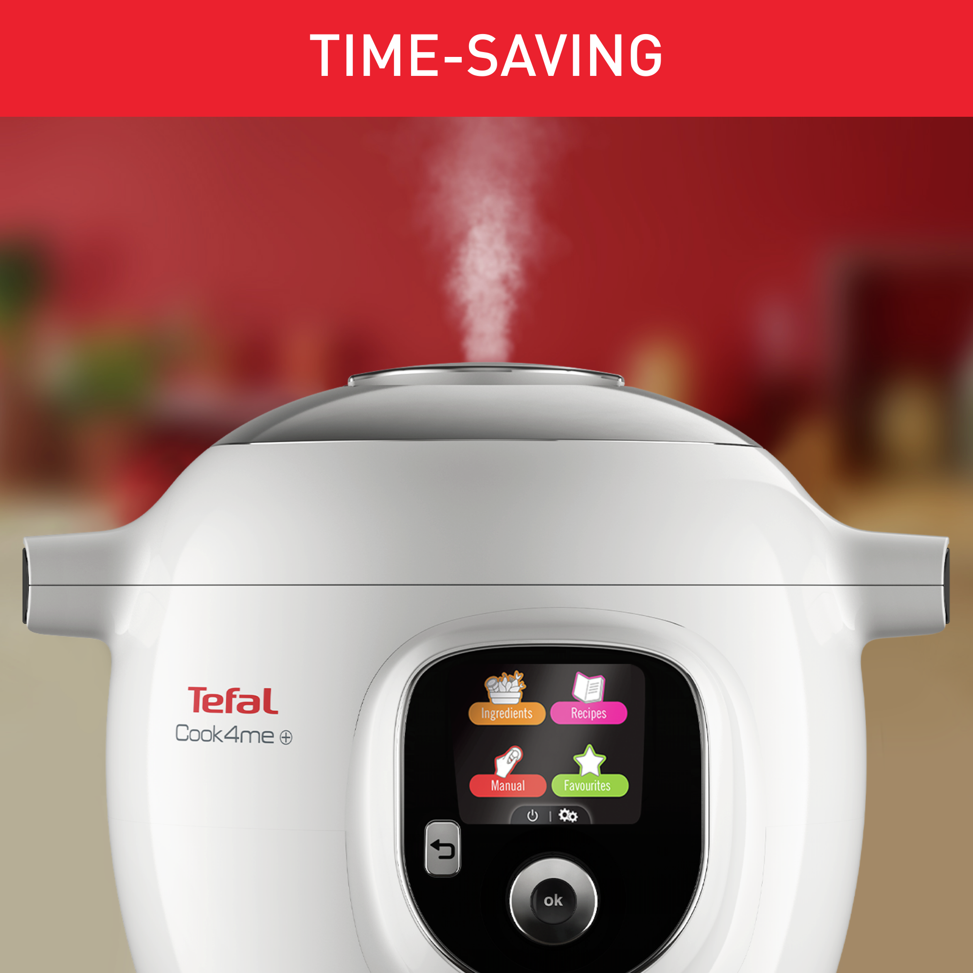 Cook4Me+ CY851130, Интелигентен Мултикукър, Бял | Мултикукъри | Tefal