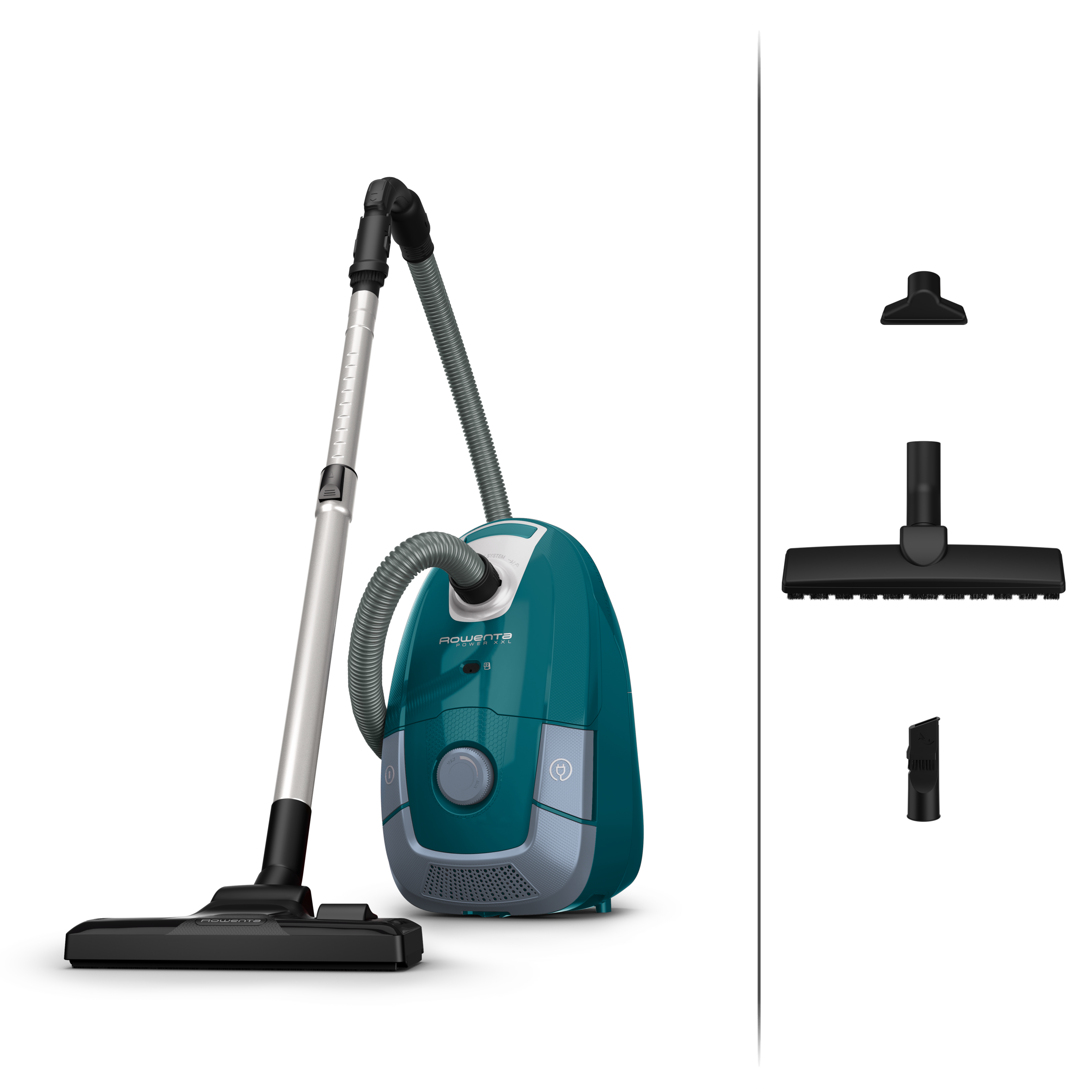 Power XXL, Aspiradora con bolsa, Parqué, Verde y gris
