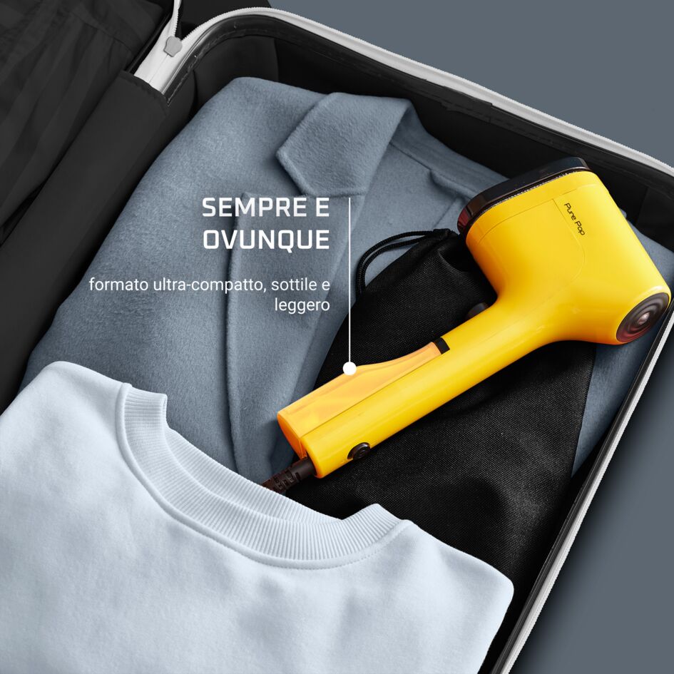 Pure Pop, Stiratore Verticale Portatile, Pad Reversibile, Yellow