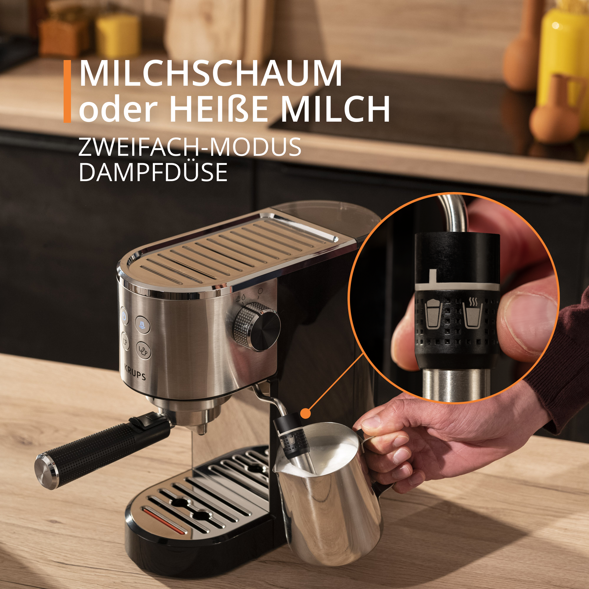 Virtuoso+ Siebträgermaschine XP444C | Siebträgermaschinen | Krups