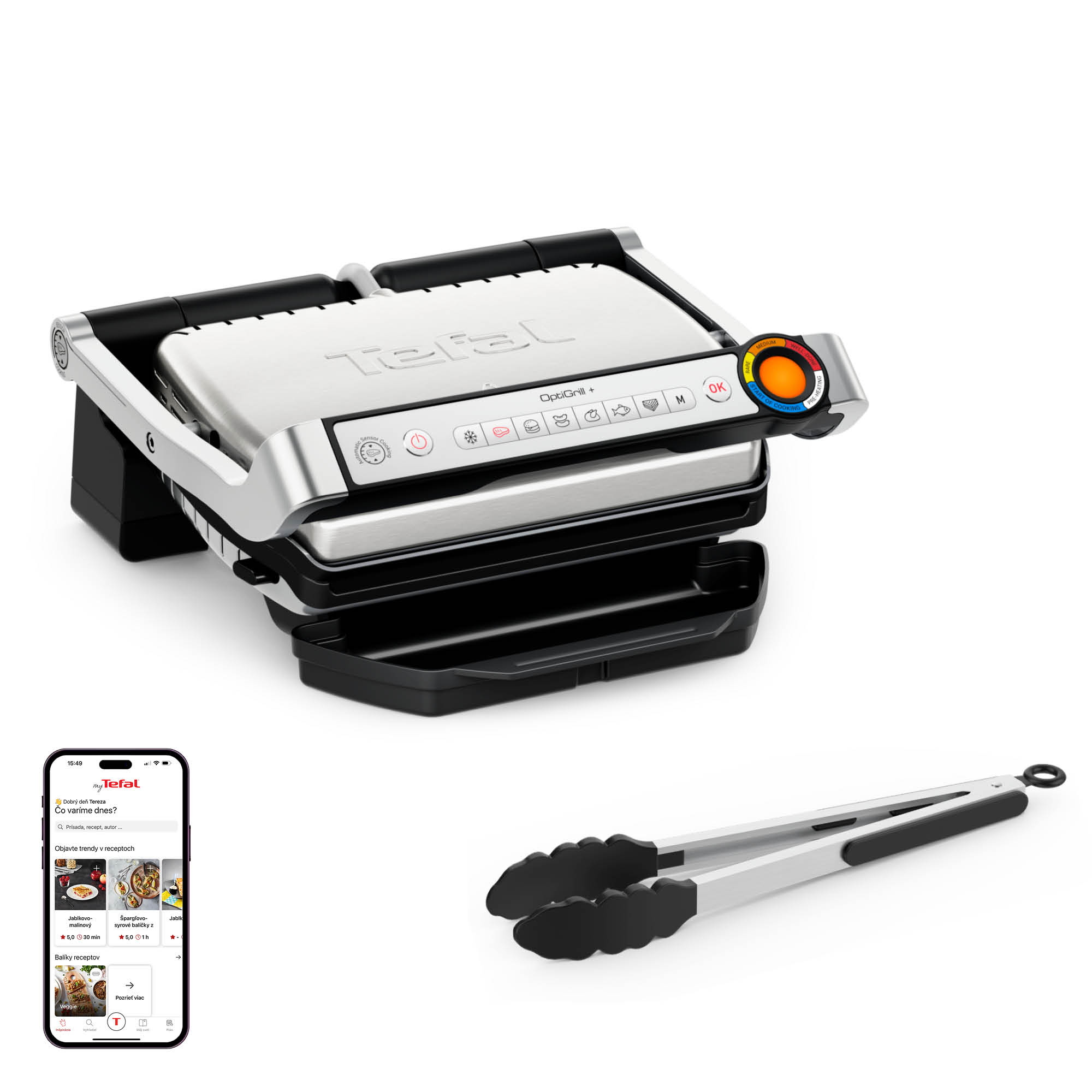 OptiGrill+ Elektrický gril Tefal GC718D10 