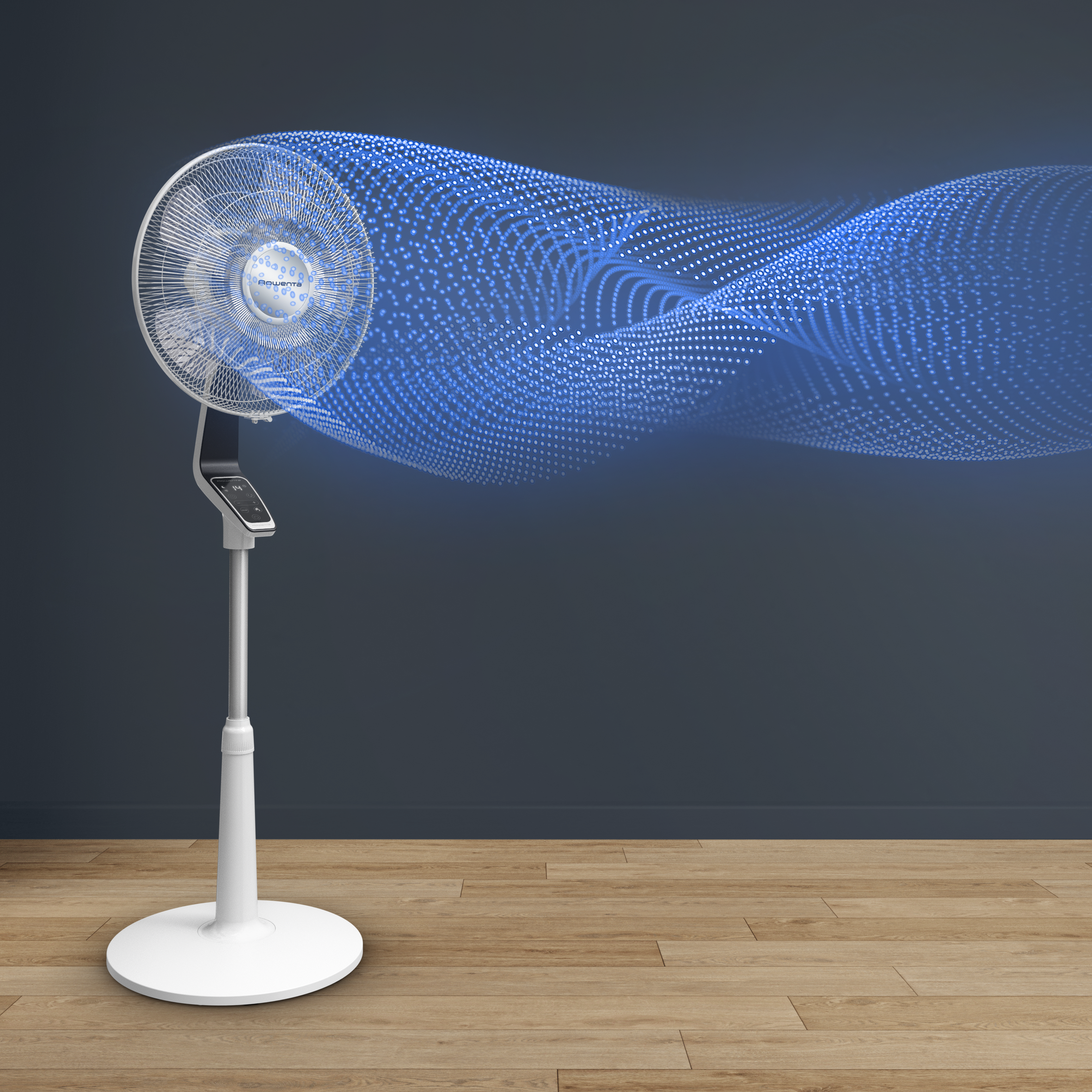 Rowenta Turbo Essential Ventilateur Sur Pied VU3110F3 - Puissant, Silencieux Et Écoconçu