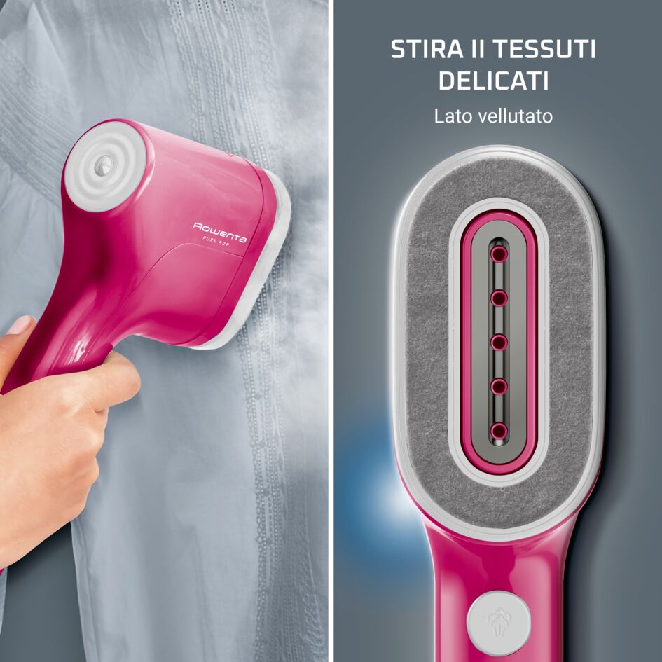 Pure Pop, Stiratore Verticale Portatile, Pad Reversibile, Pink