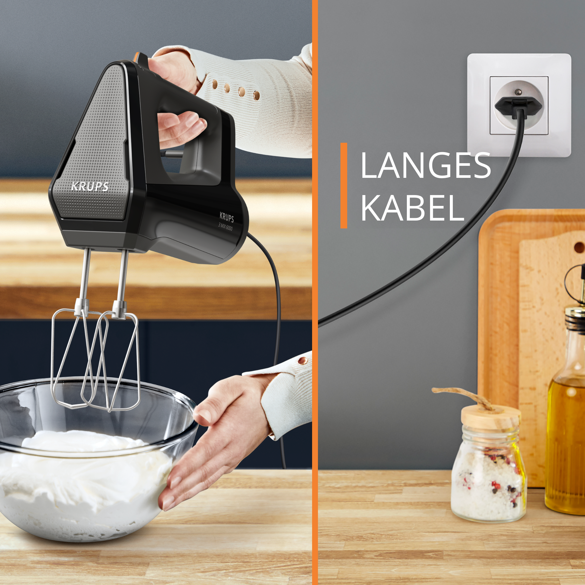 3MIX 6000 Handmixer Schwarz GN6028 | Handmixer | Krups