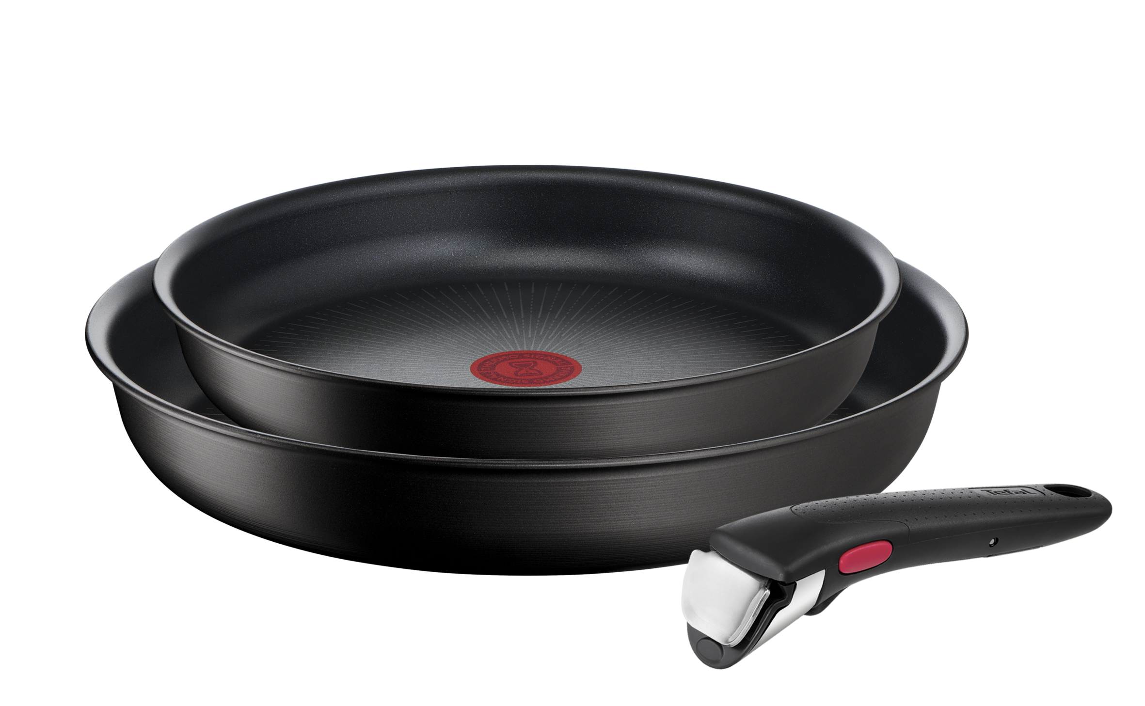 Ingenio Eco Resist, Set Sartenes 3 piezas, 22/26 cm, Antirrayaduras, Aluminio, Inducción