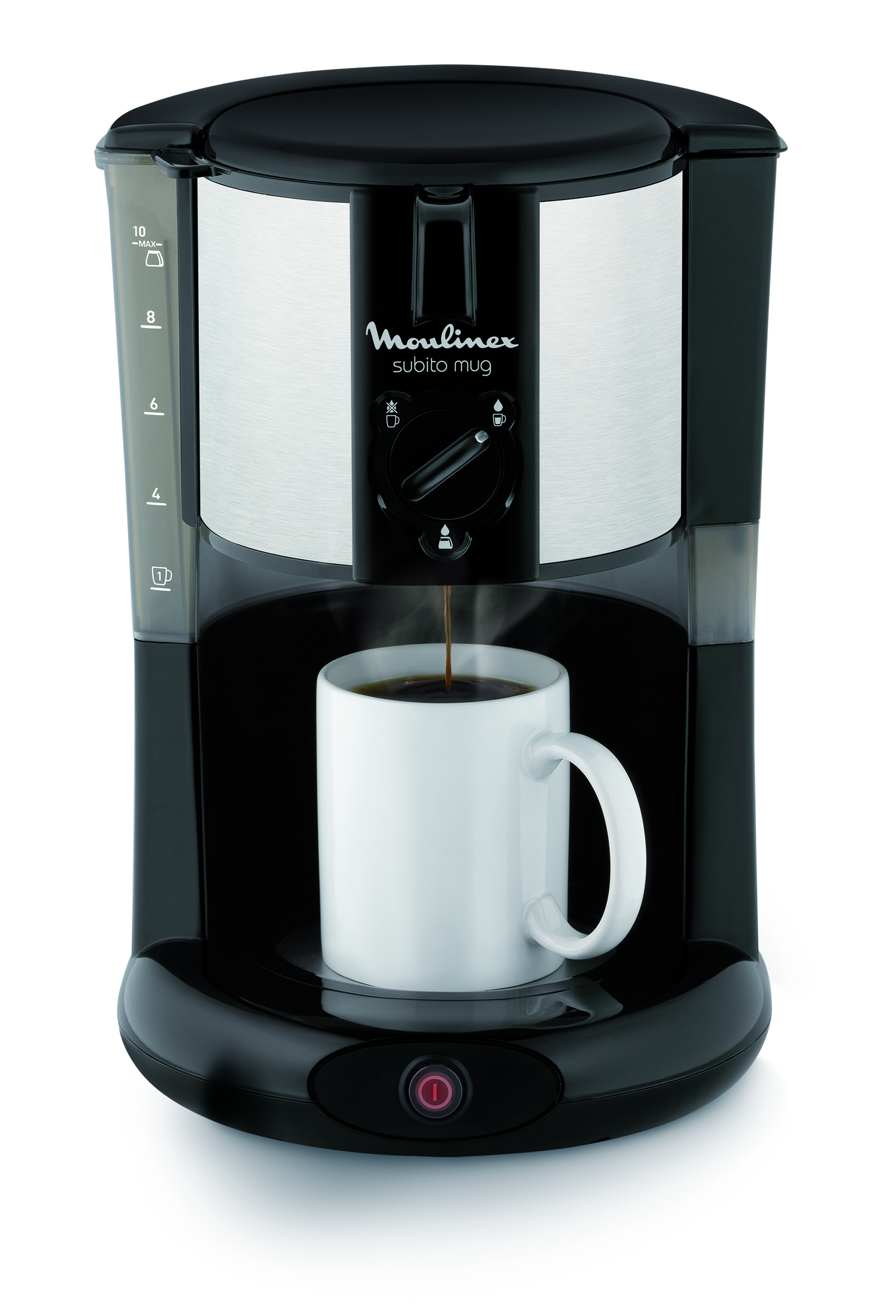 SUBITO MUG NOIR/INOX 1.25L