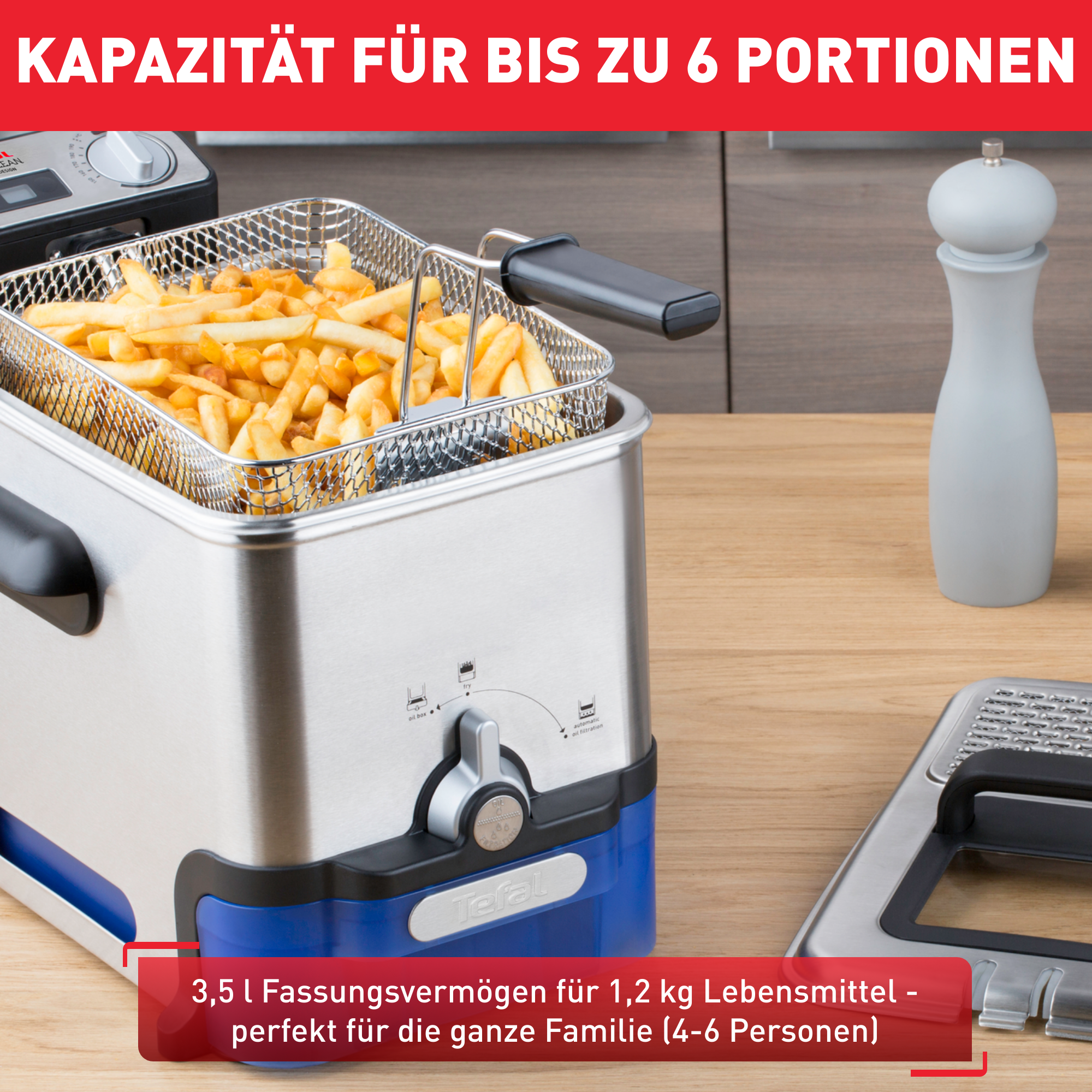 Tefal FR8040 Oleoclean Pro Kaltzonen-Fritteuse im Test-Überblick