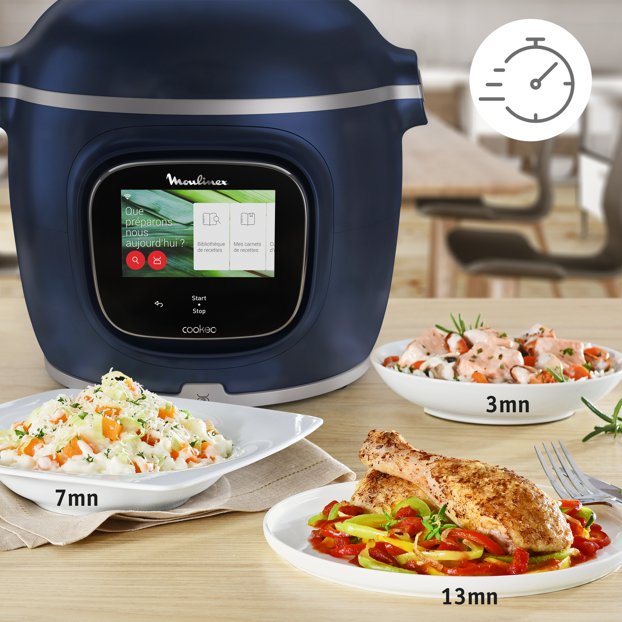 Cookeo Moulinex Touch Wifi Pro CE943410 - Bleu - Neuf Sous Emballage