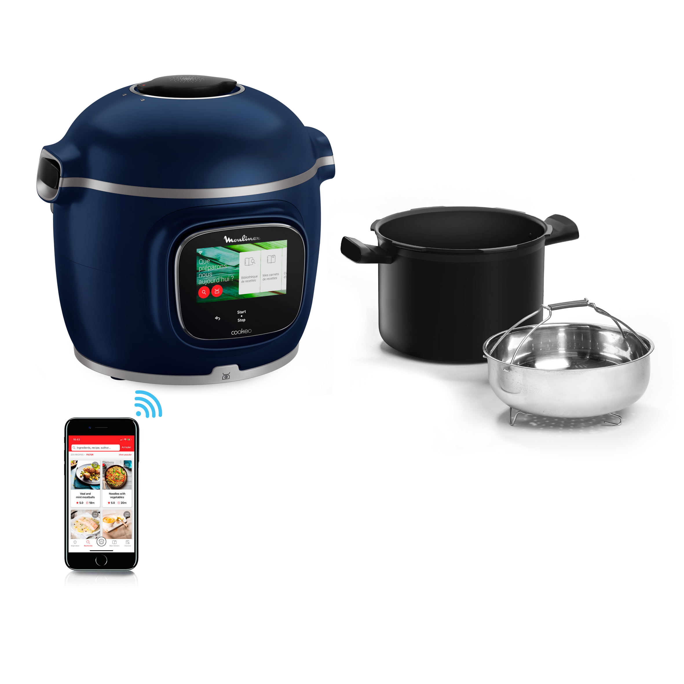 Moulinex Cookeo Touch Pro Multicuiseur, Balance intégrée, Connecté