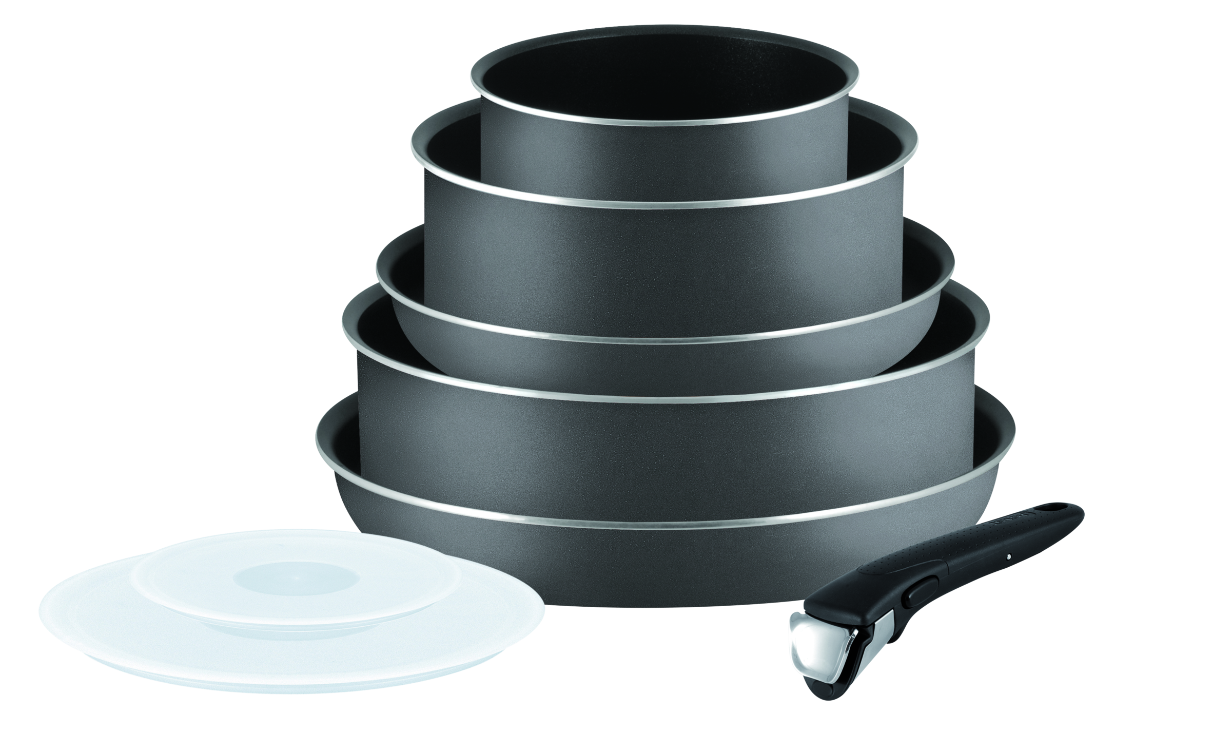 INGENIO ESSENTIAL Gris Anthracite Set de 8 pièces