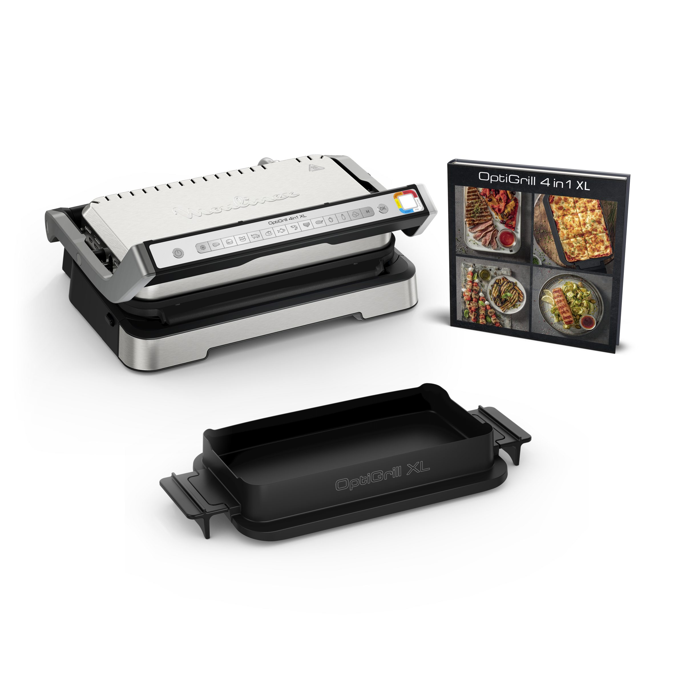 OptiGrill 4in1 XL, Griglia a Contatto Intelligente, Risultati Perfetti, Nessun Monitoraggio, 12 Programmi Automatici, 4 Funzioni di Cottura