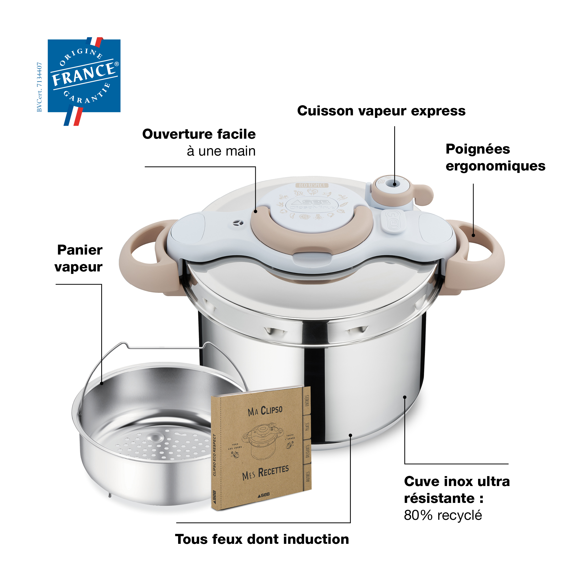 Clipso Minut Eco Respect Cocotte-minute® 6 L | COCOTTES-MINUTE SEB | Tefal