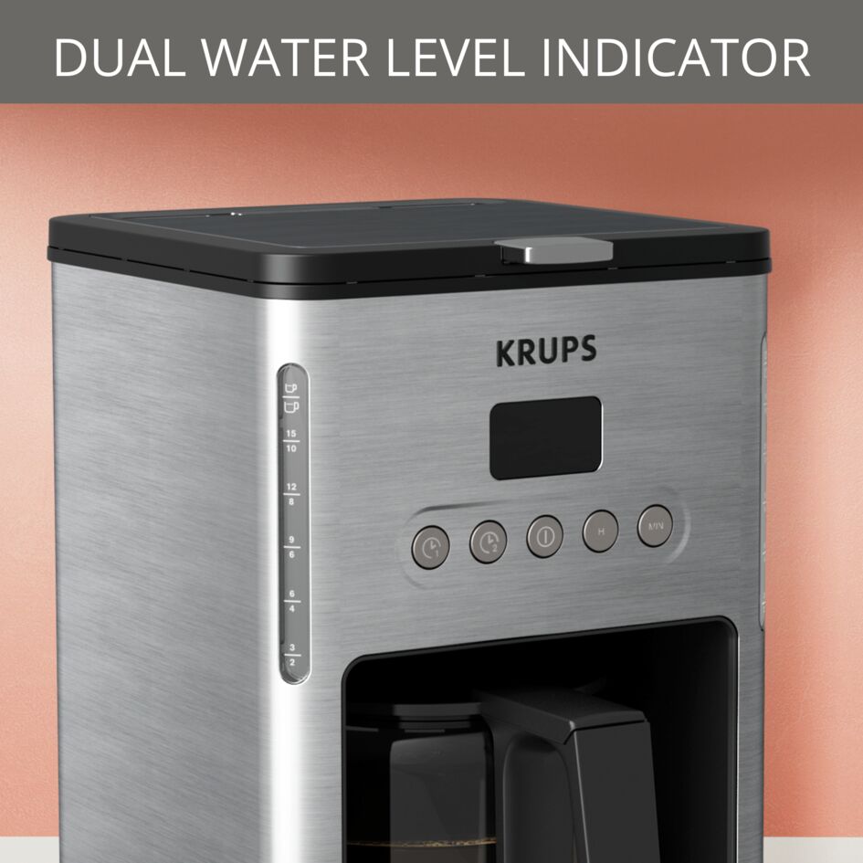 Krups BW442D Control Line Premium Waterkoker 1,7L - 2400W Roestvrij Staal Zwart