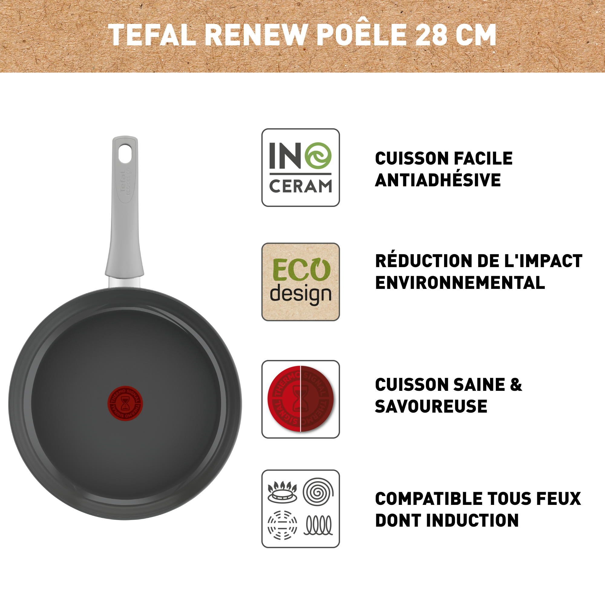 Poêle Wok Torino 28 cm en Céramique | Greenweez Poêle Wok Torino 28 cm en Céramique | Greenweez