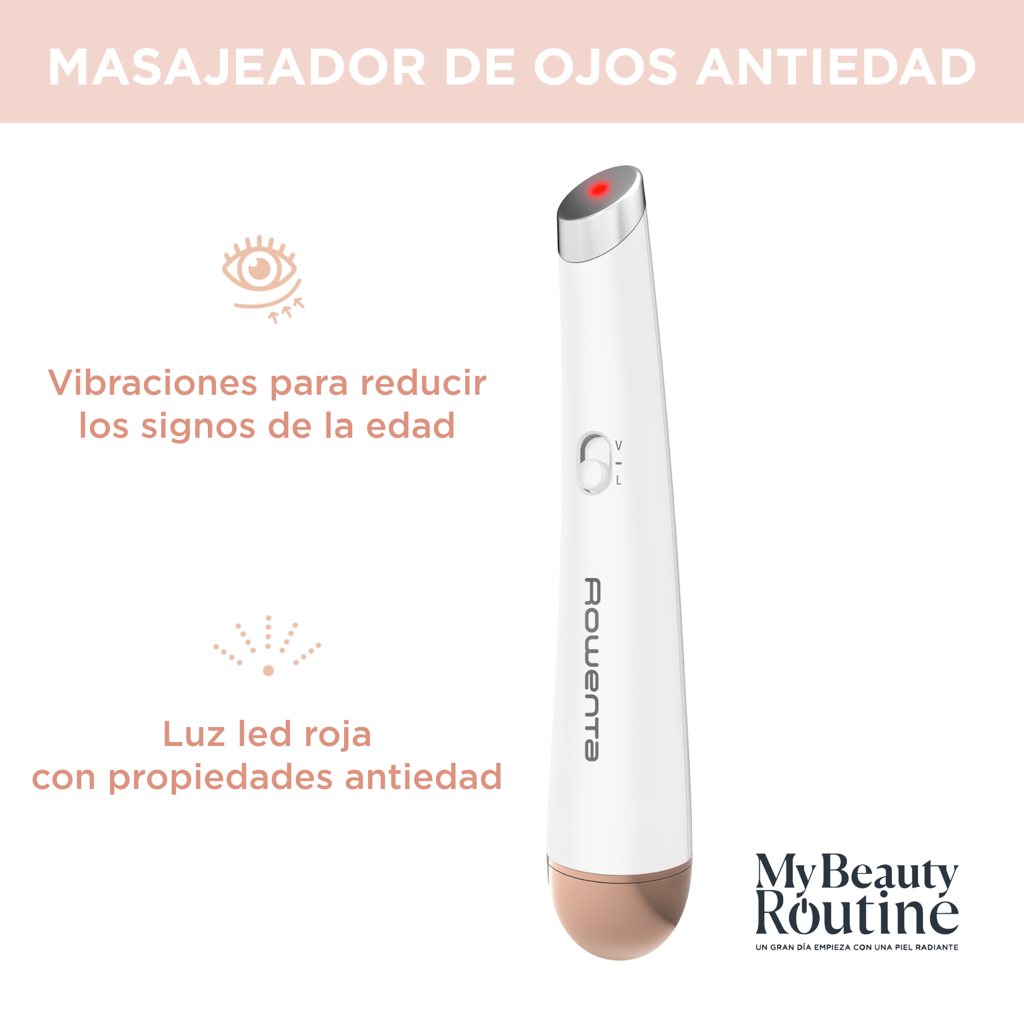 MASAJEADOR DE OJOS ANTIEDAD Facial antiarrugas y antiedad Rowenta
