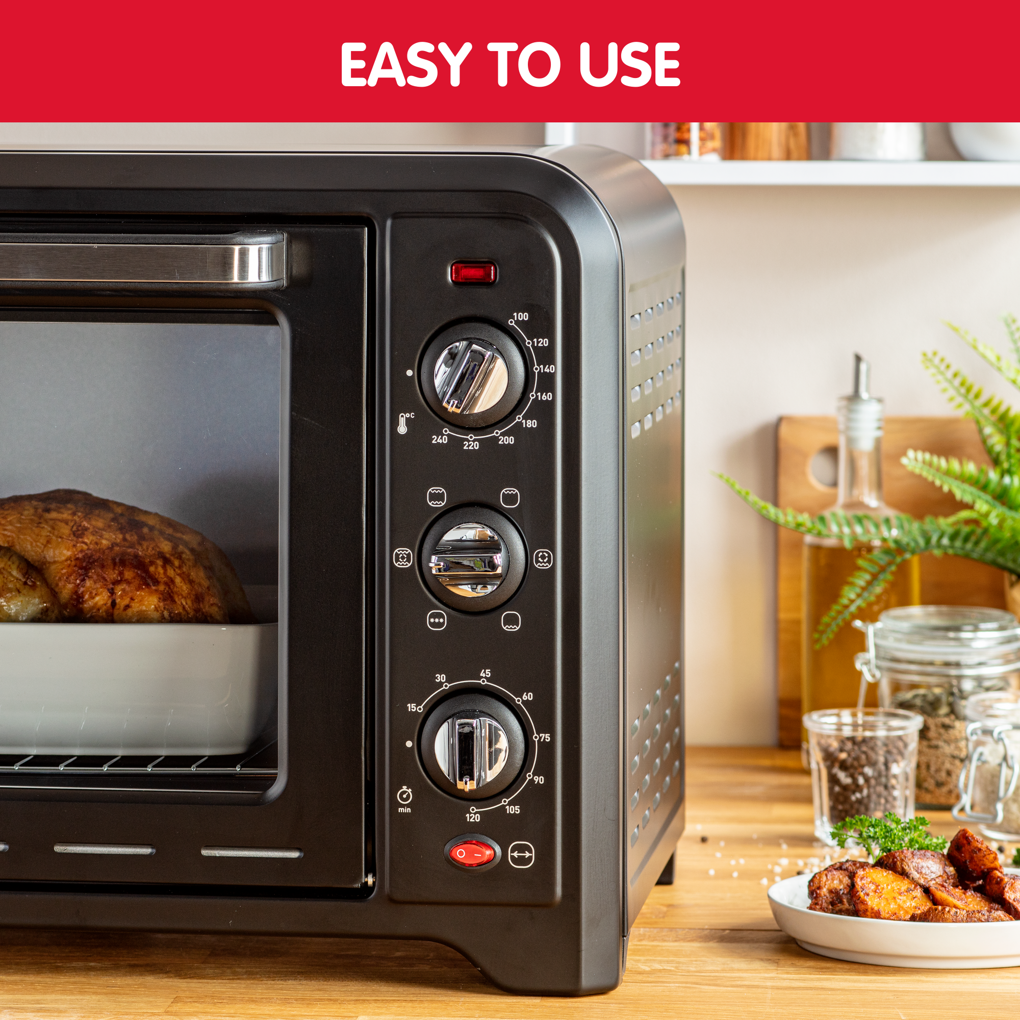 Moulinex Optimo OX484810 - Four à Convection De 39 L, 6 Modes De Cu Avec Thermostat Jusqua 240 Et Minuterie Jusqua 1 Mini Four 3045386376759