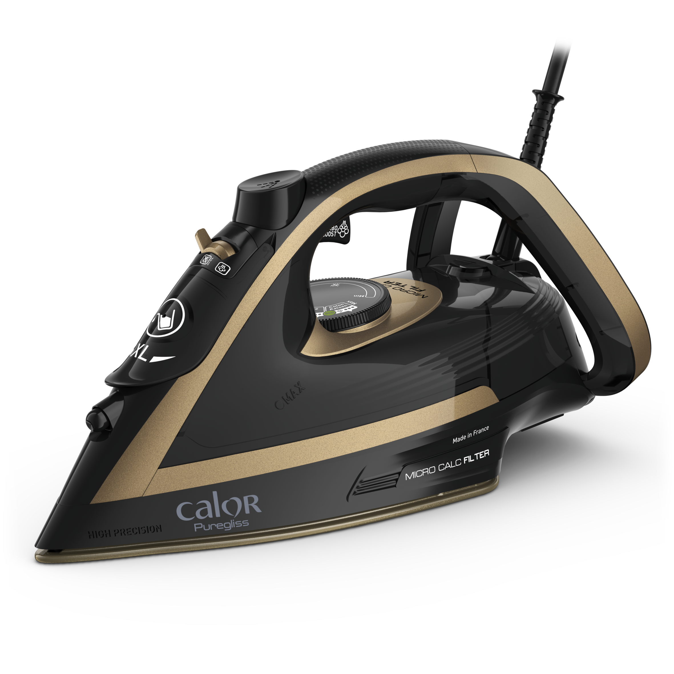FER A VAPEUR Puregliss 3000 W NOIR ET OR 