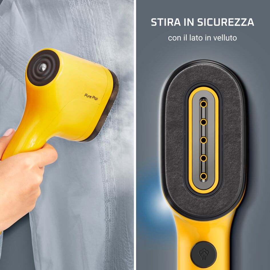 Pure Pop, Stiratore Verticale Portatile, Pad Reversibile, Yellow