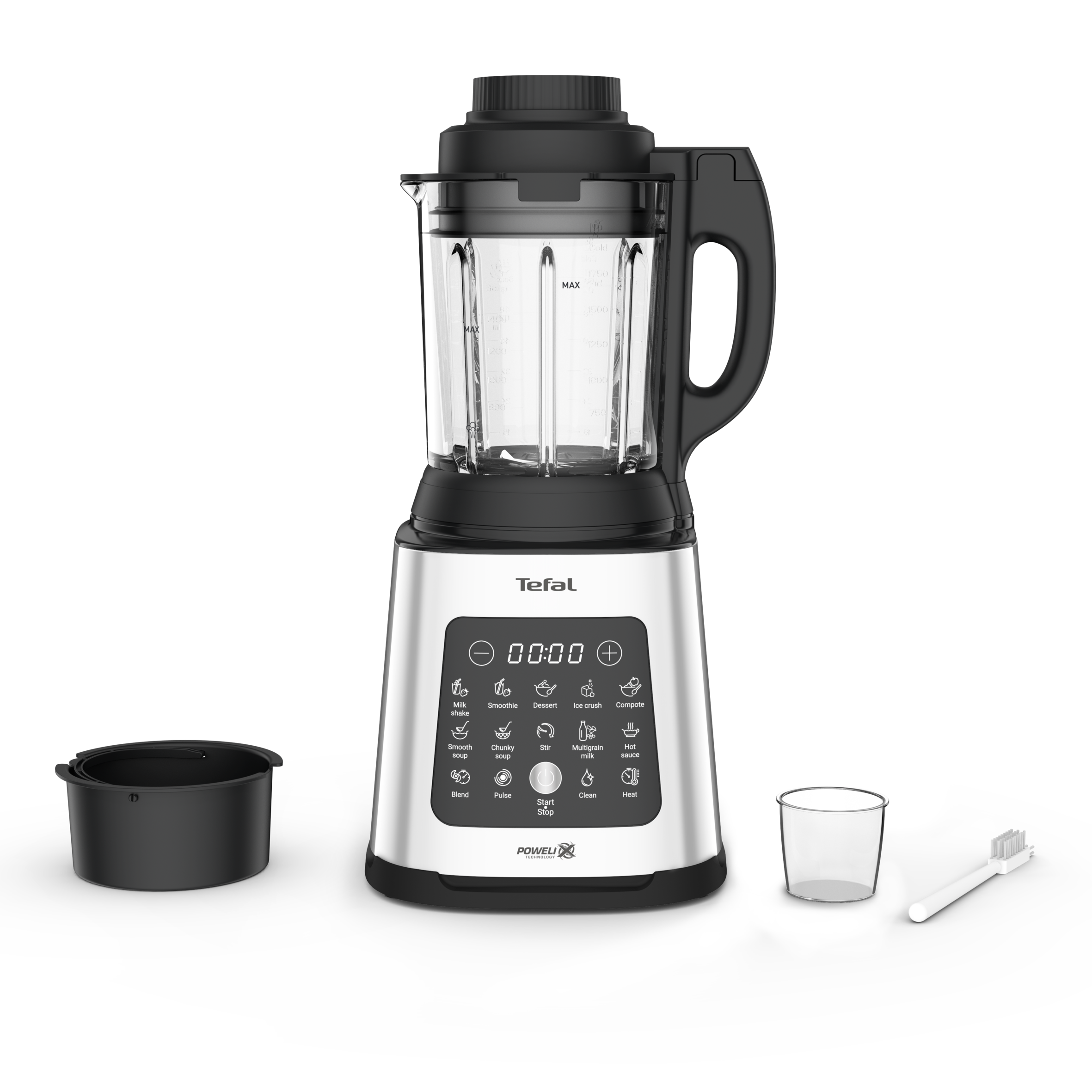 Perfectmix Cook, Blender chauffant + panier vapeur, Bol verre 2L, 10 ...