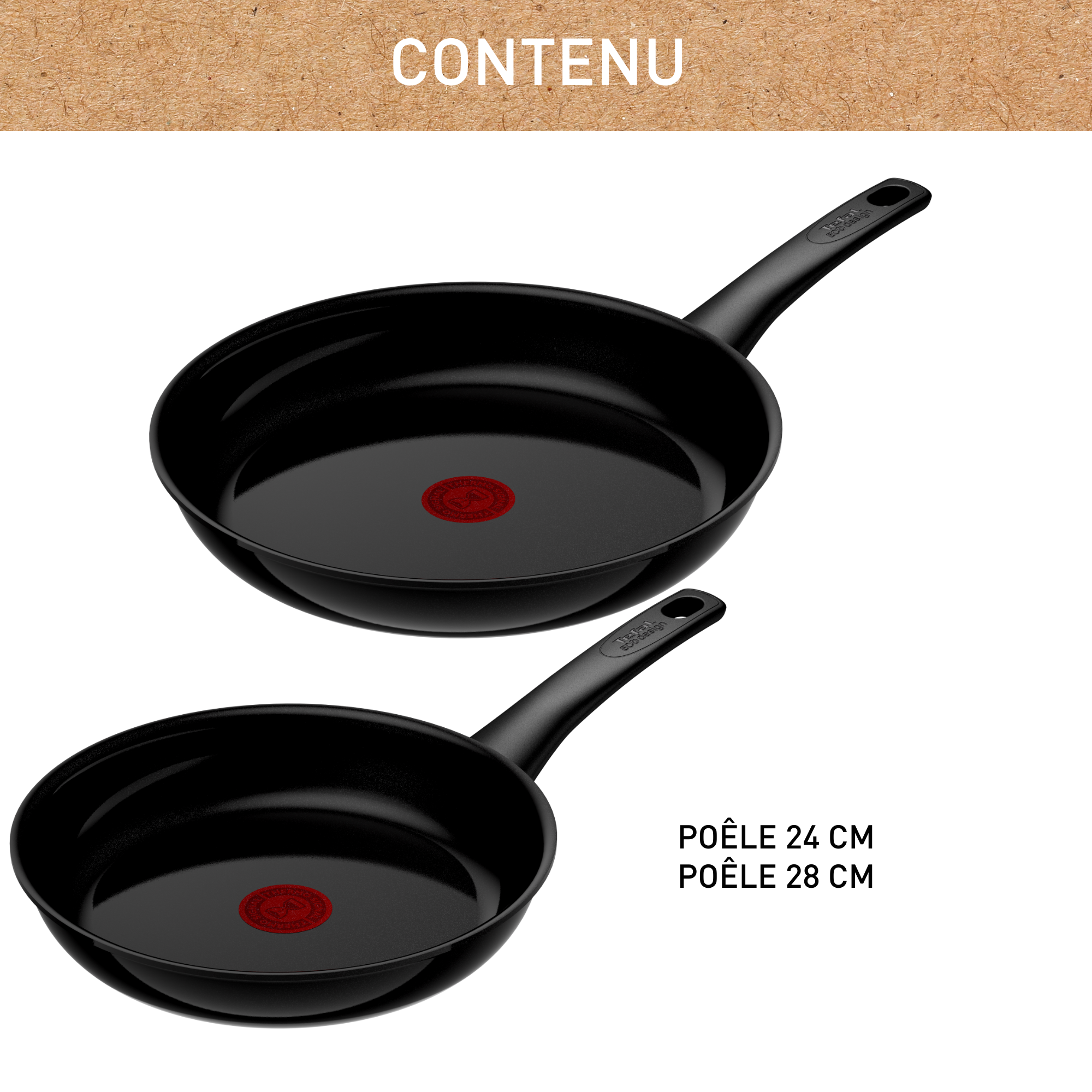 Poêle Grill Innovacook 28cm 2 Sections - Revêtement Double Couche, Toutes Plaques