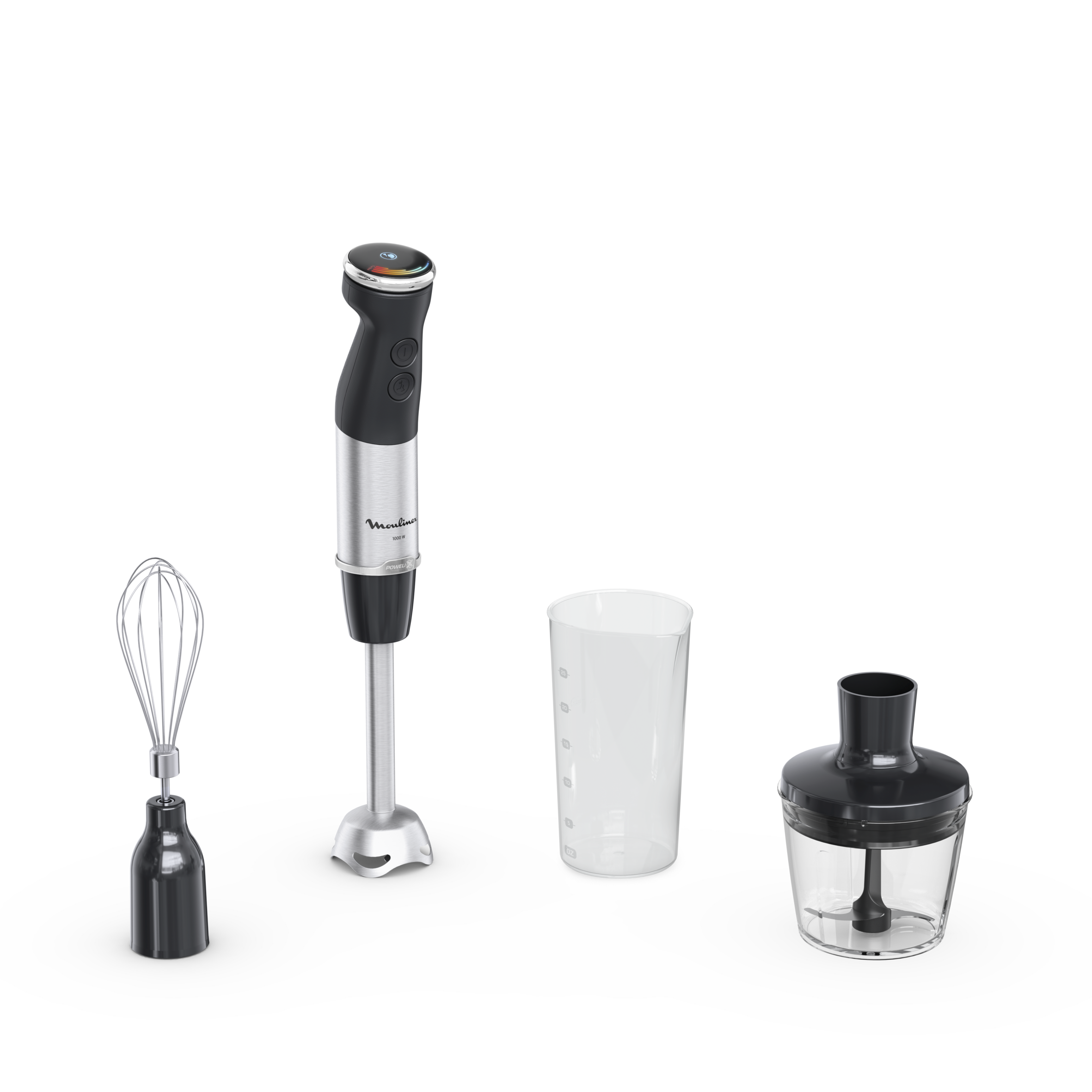 Quickchef +, Mixeur plongeant, 1000 W, 20 vitesses, 2 accessoires