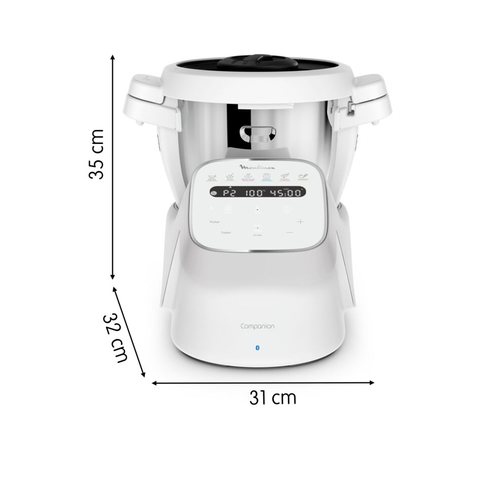Moulinex I-Companion Robot Cuiseur Multifonction Connecté, 4 Programmes