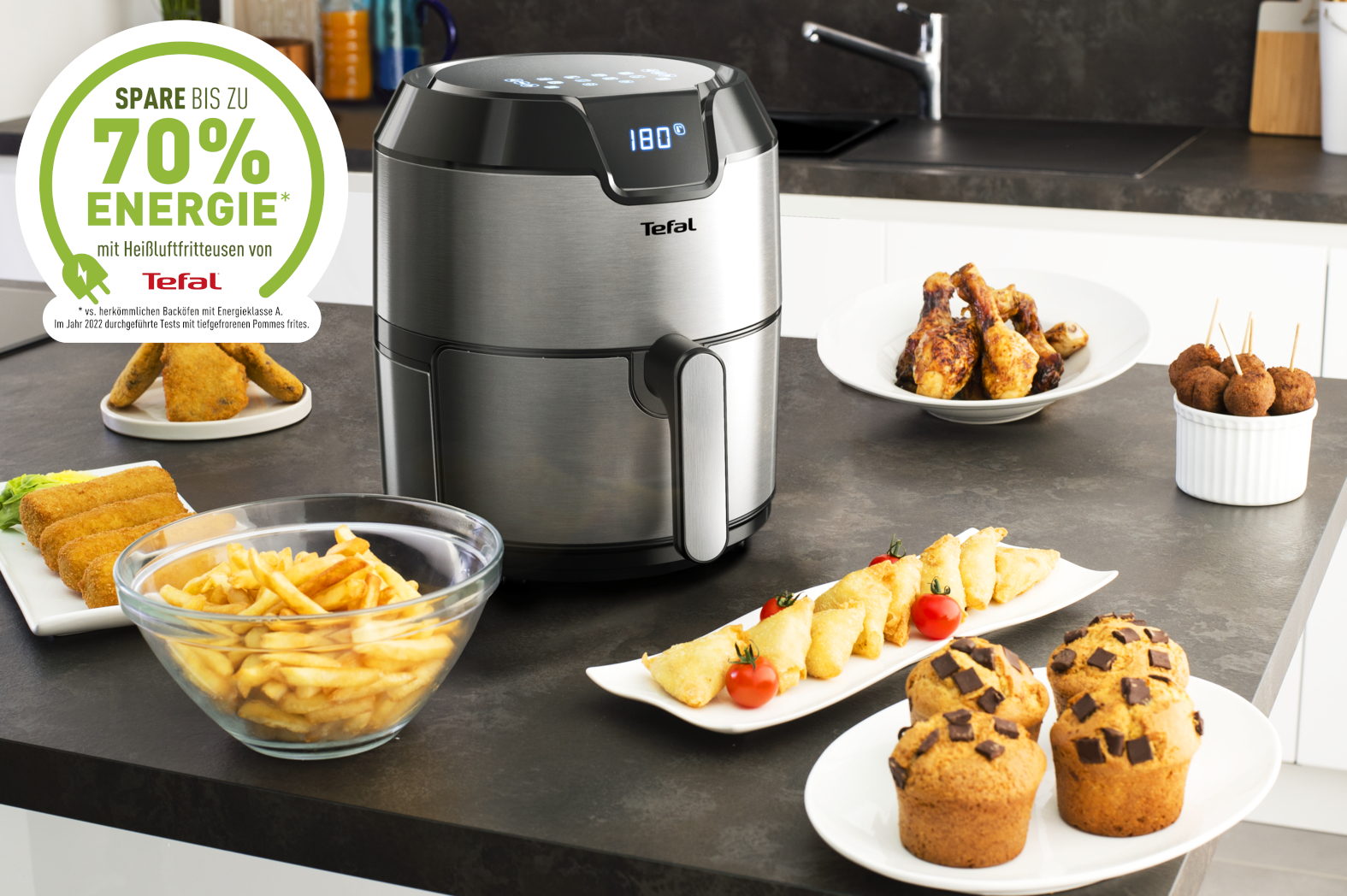 Easy Fry Deluxe EY401D | Heißluftfritteusen | Tefal