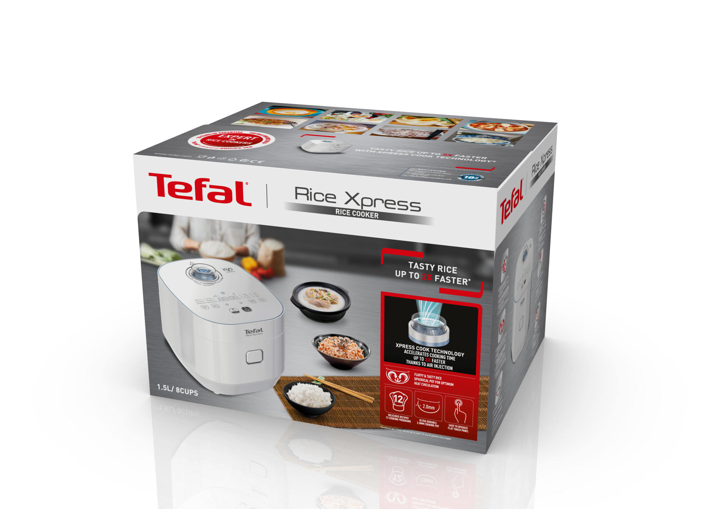 Tefal Rice Xpress Fuzzy Logic Rice Cooker 1.5L RK5221 (8 cups) TEFAL