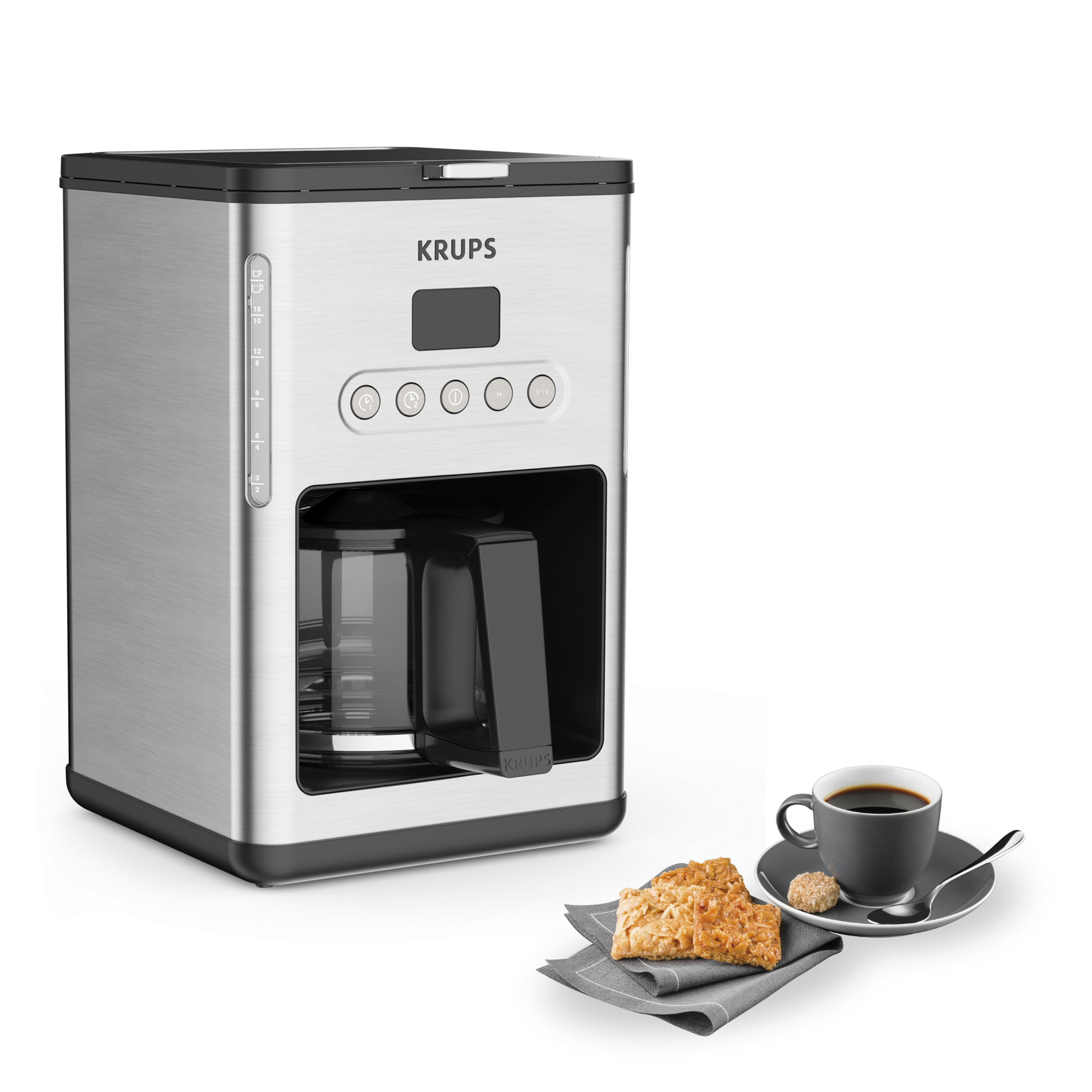 Krups Aroma Partner filterkoffiezetapparaat, geïntegreerd luchtdicht koffiezetapparaat, automatische en nauwkeurige dosering dankzij intelligent hefboomsysteem, 10 tot 15 kopjes, inhoud 1,25 l Krups Aroma Partner filterkoffiezetapparaat, geïntegreerd luchtdicht koffiezetapparaat, automatische en nauwkeurige dosering dankzij intelligent hefboomsysteem, 10 tot 15 kopjes, inhoud 1,25 l