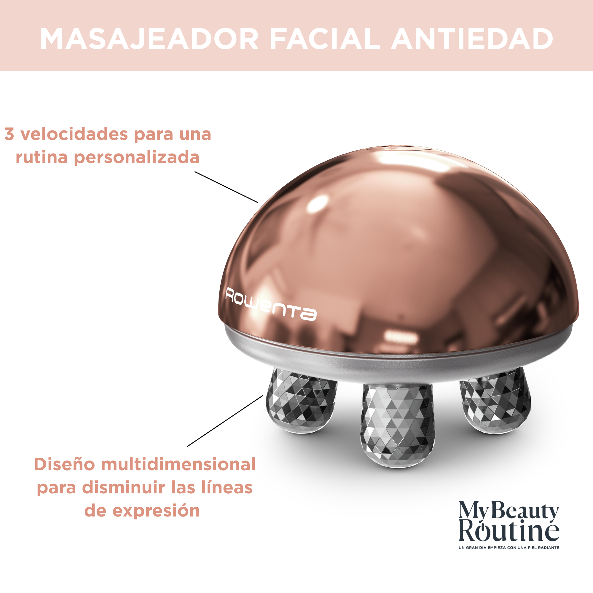 MASAJEADOR FACIAL ANTIEDAD Facial antiarrugas y antiedad Rowenta