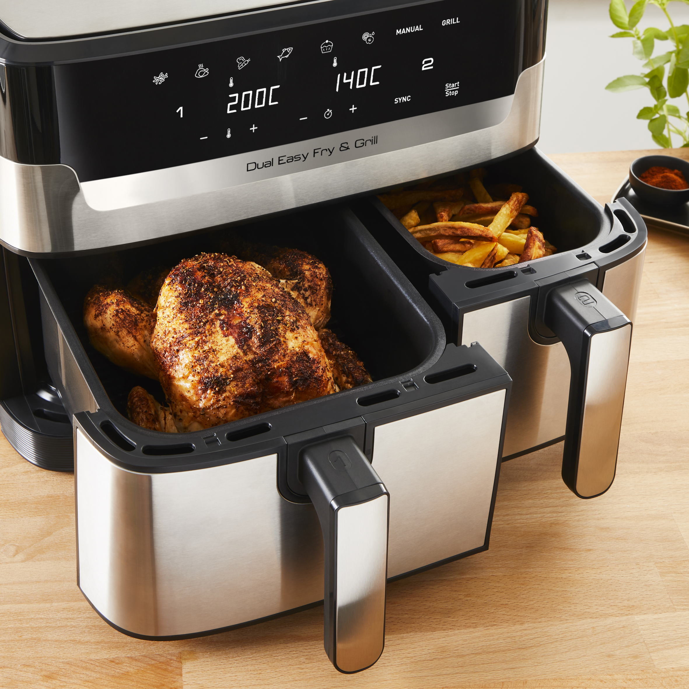 Forno Olandese 2 In 1 ROSSETTO 24 Cm – Con Cestello Per Friggere, Antiaderente, Per Tutti I Fornelli, Capacità 3,8-4 L