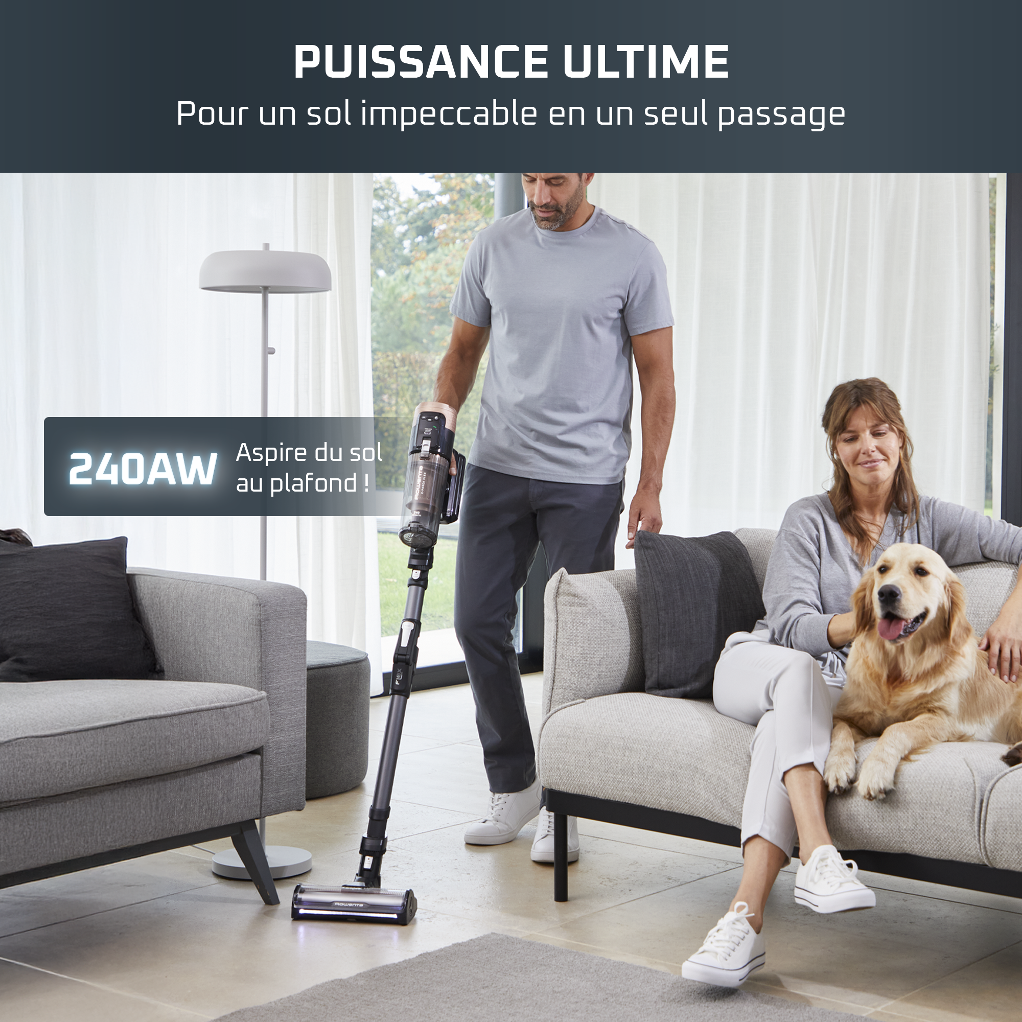 Aspirateur Balai Sans Fil VersLife S6PRO - Puissance 30 KPa, Autonomie 30 Min - 4 En 1 Sans Sac - Pour Poils D'animaux Et Sols