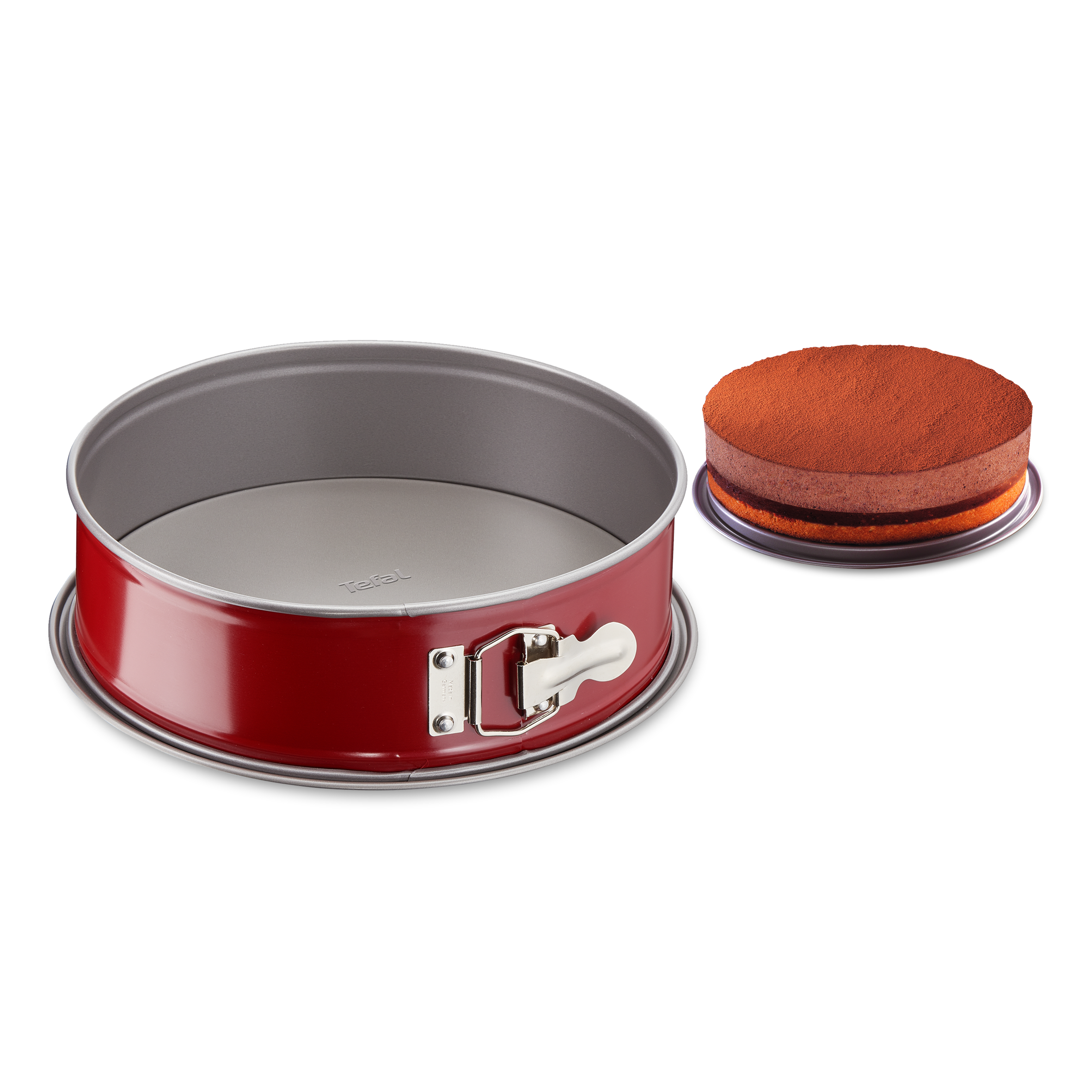 Csatos sütőforma tortához Tefal Delibake J1641474 Piros/Szürke 27 cm