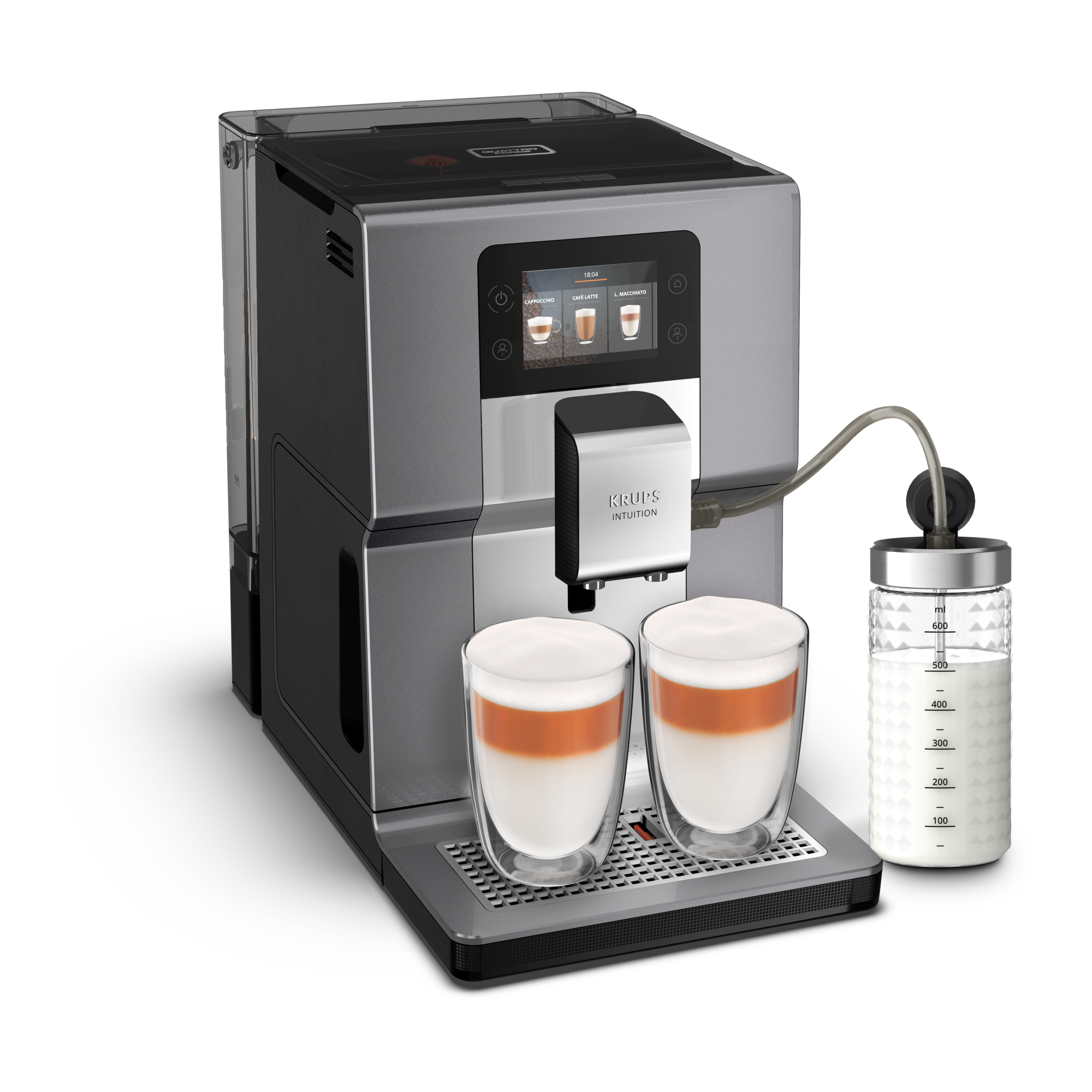 Automata kávéfőzők KRUPS Intuition Preference+ EA875E10 Krómozott