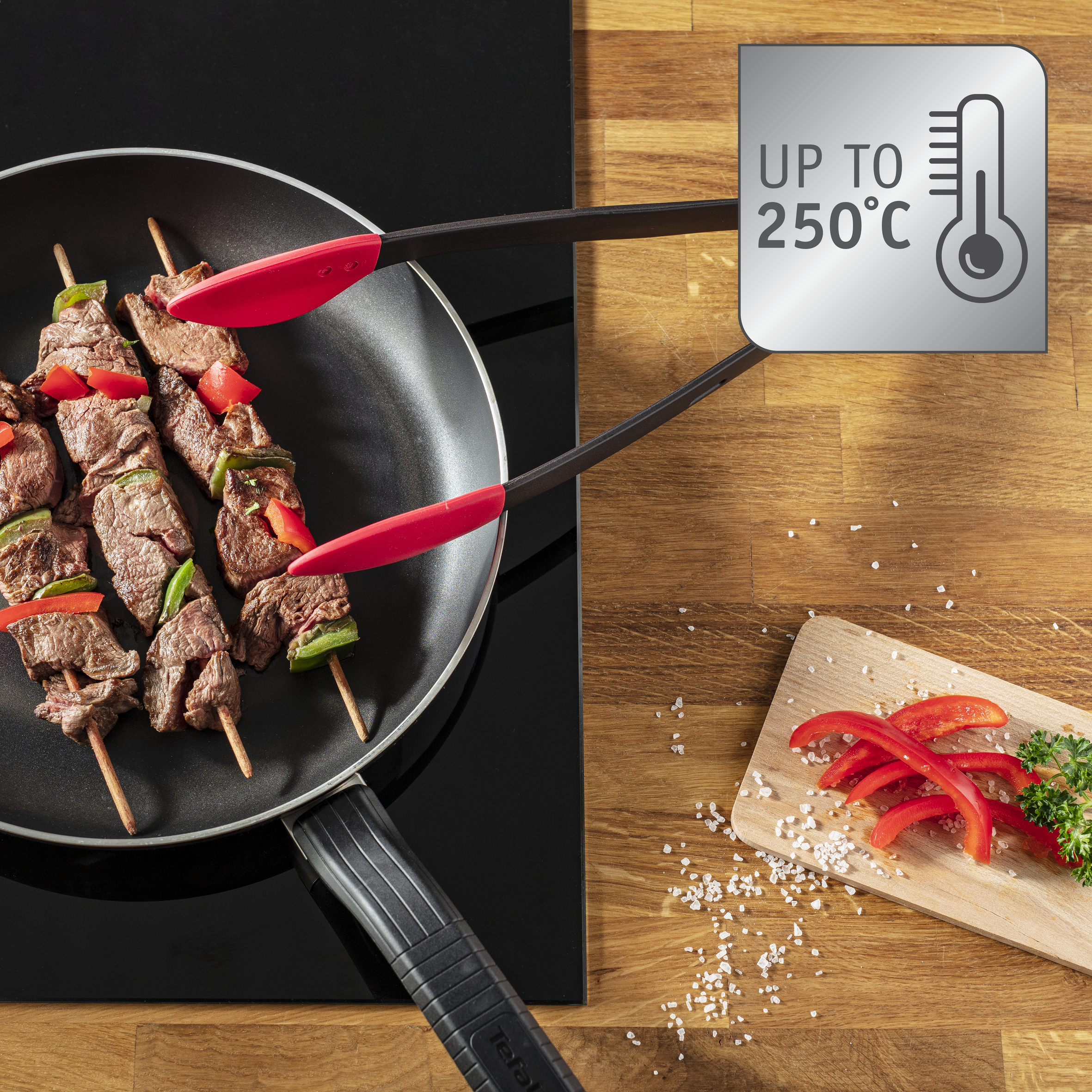 Pince à Aliments INGENIO Tefal - Modèle K20607 - Neuf - Noir Et Rouge