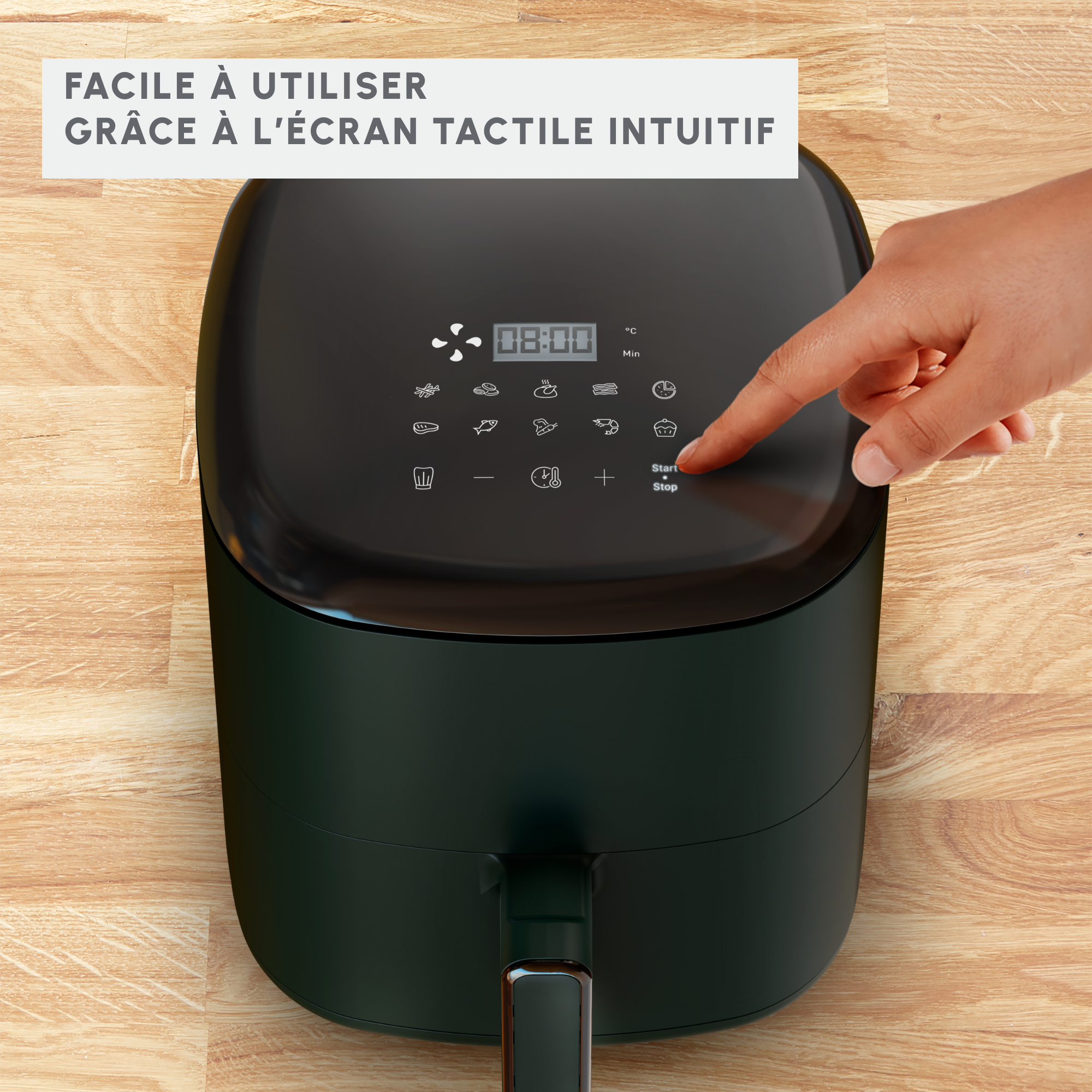 Easy Fry Max, Air fryer mono tiroir, 5L, Jusqu'à 6 personnes Easy Fry Max, Air fryer mono tiroir, 5L, Jusqu'à 6 personnes