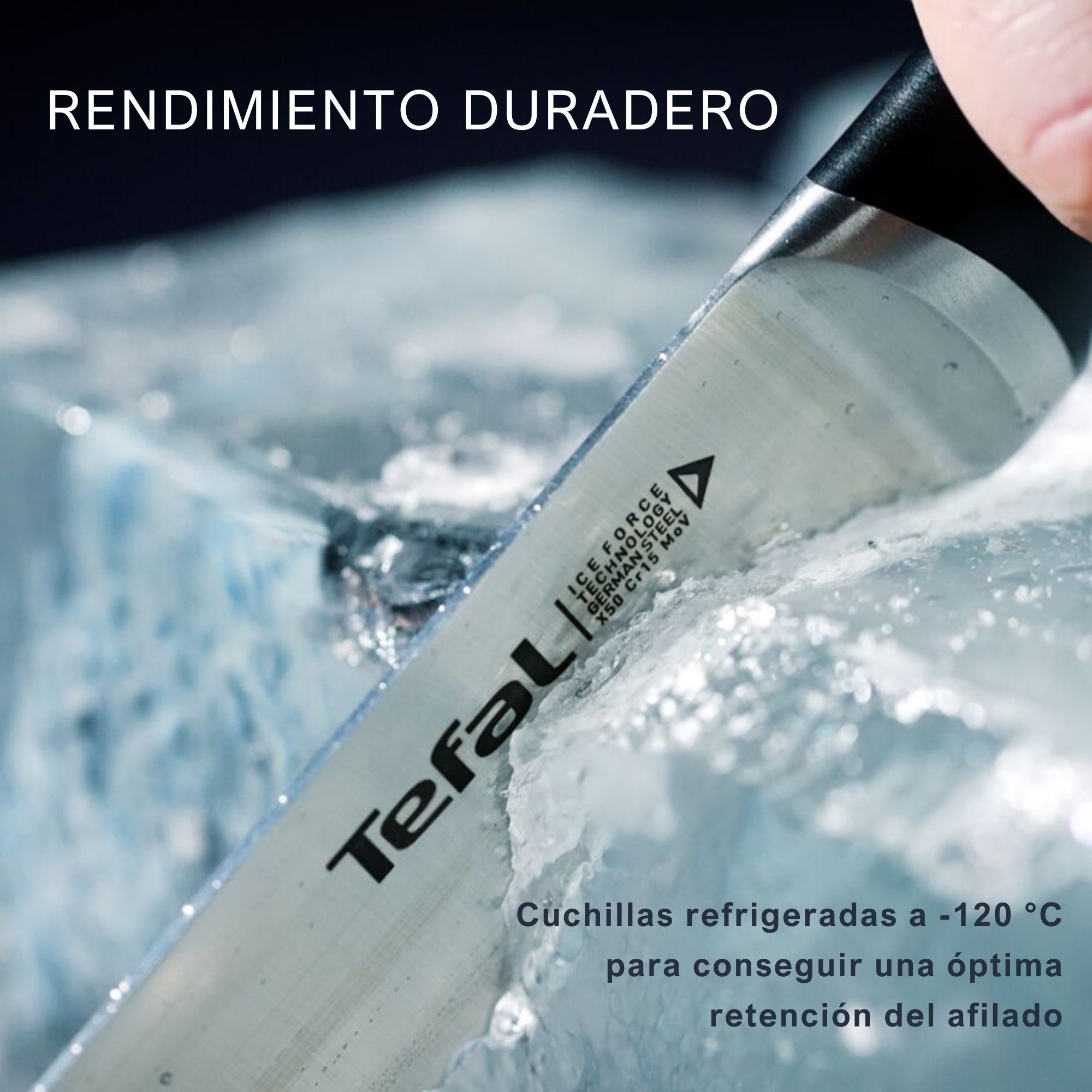 Ice Force, Set 4 cuchillos de carne, 11 cm, Tecnología enfriado, Acero Inoxidable, Rendimiento duradero