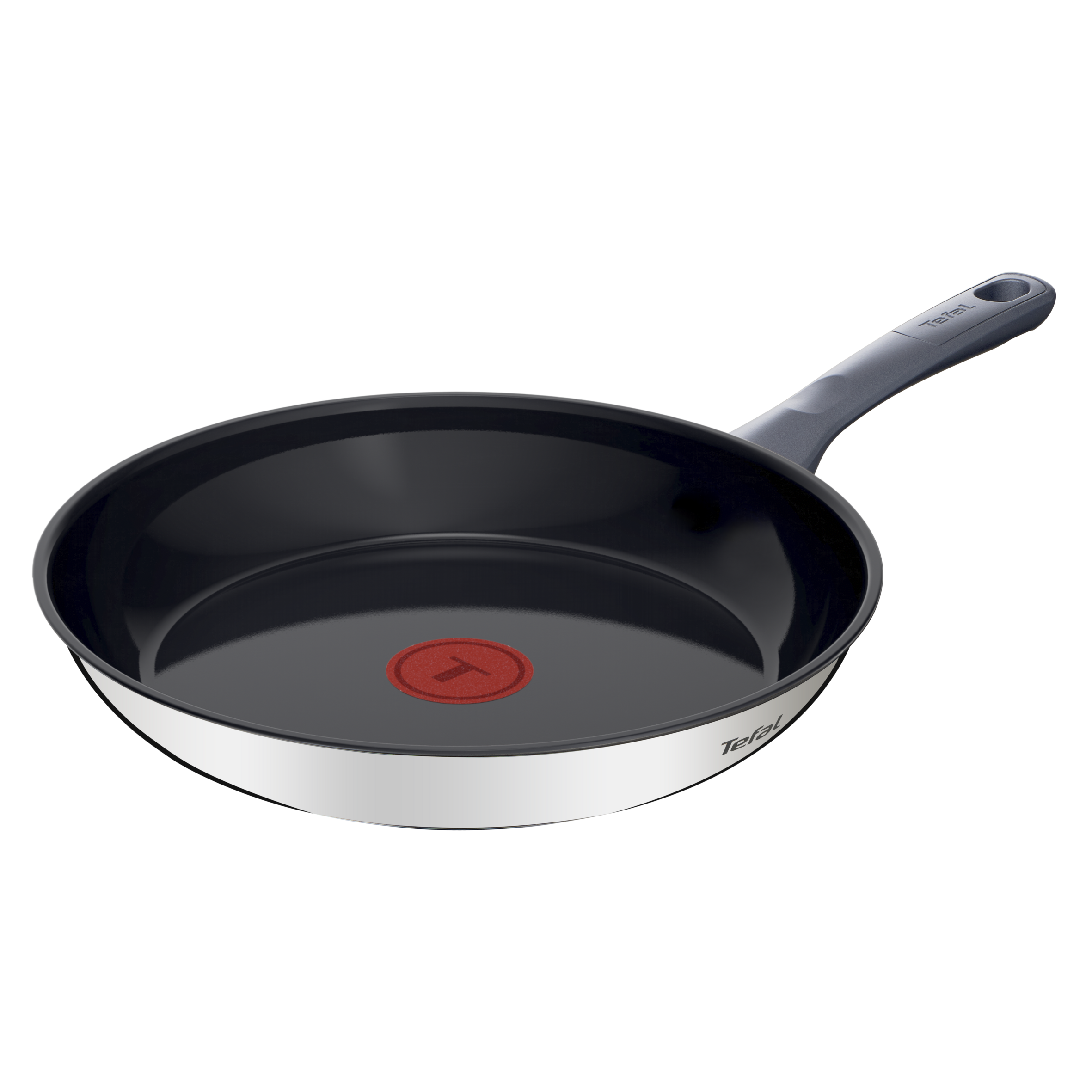 DAILY COOK Poêle 28 cm, Inox garantie 10 ans, Revêtement céramique, Poignée ergonomique isolante