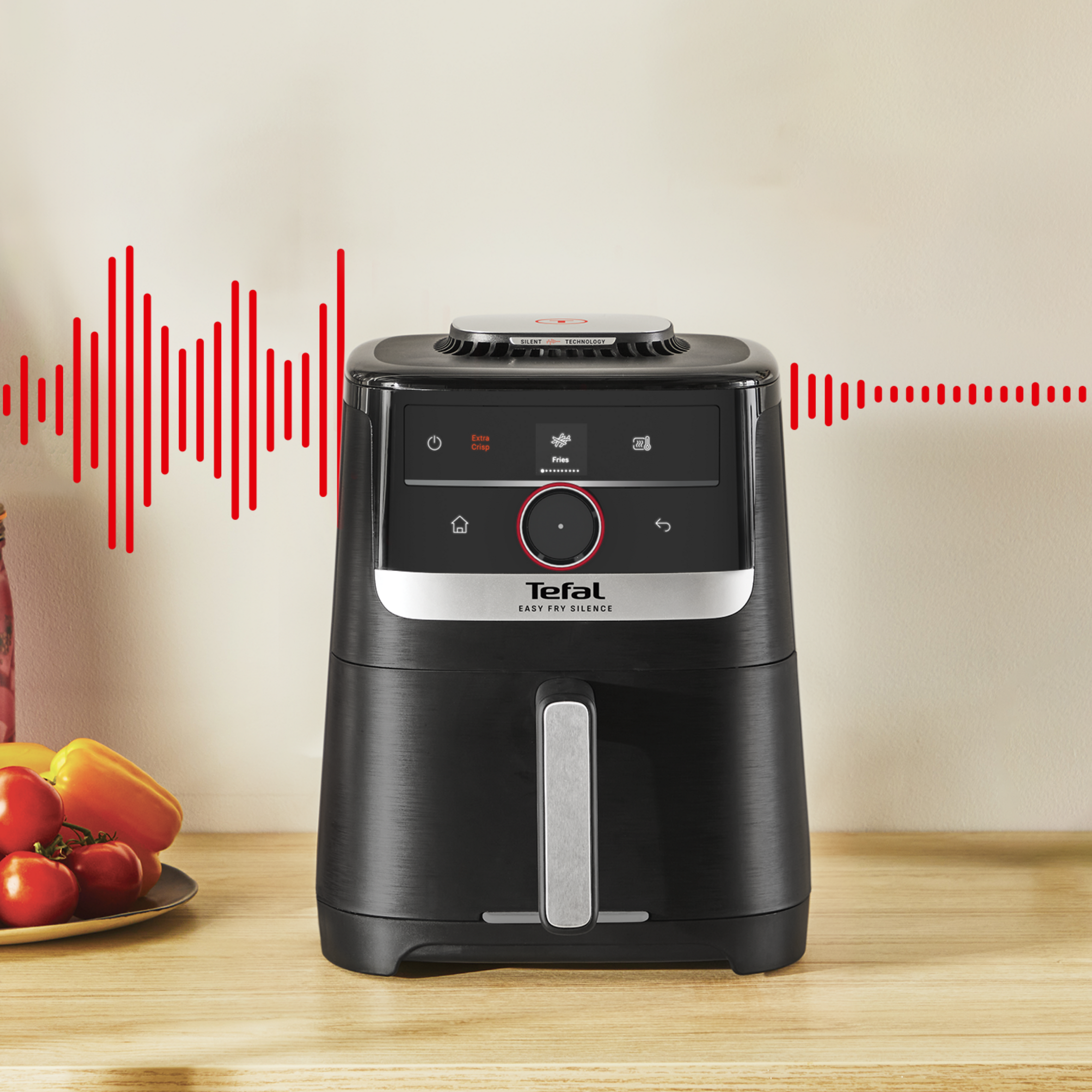 TEFAL EY572D Easy Fry Smart & Silence XL 5L Airfryer RVS kopen