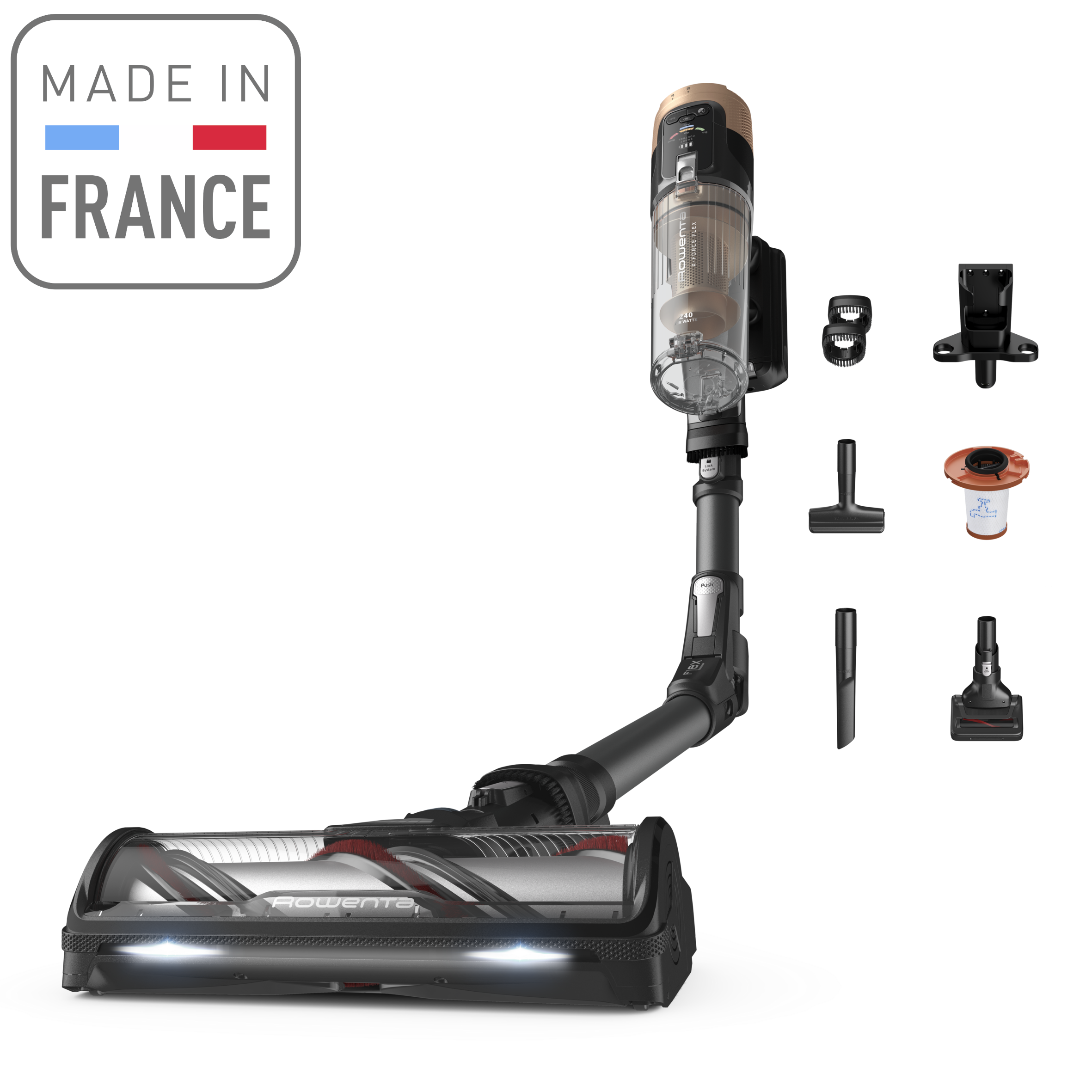 Многофункционална прахосмукачка X-Force Flex 14.8 RH9B74WO, до 240 Air Watts. до 1 ч 30 мин