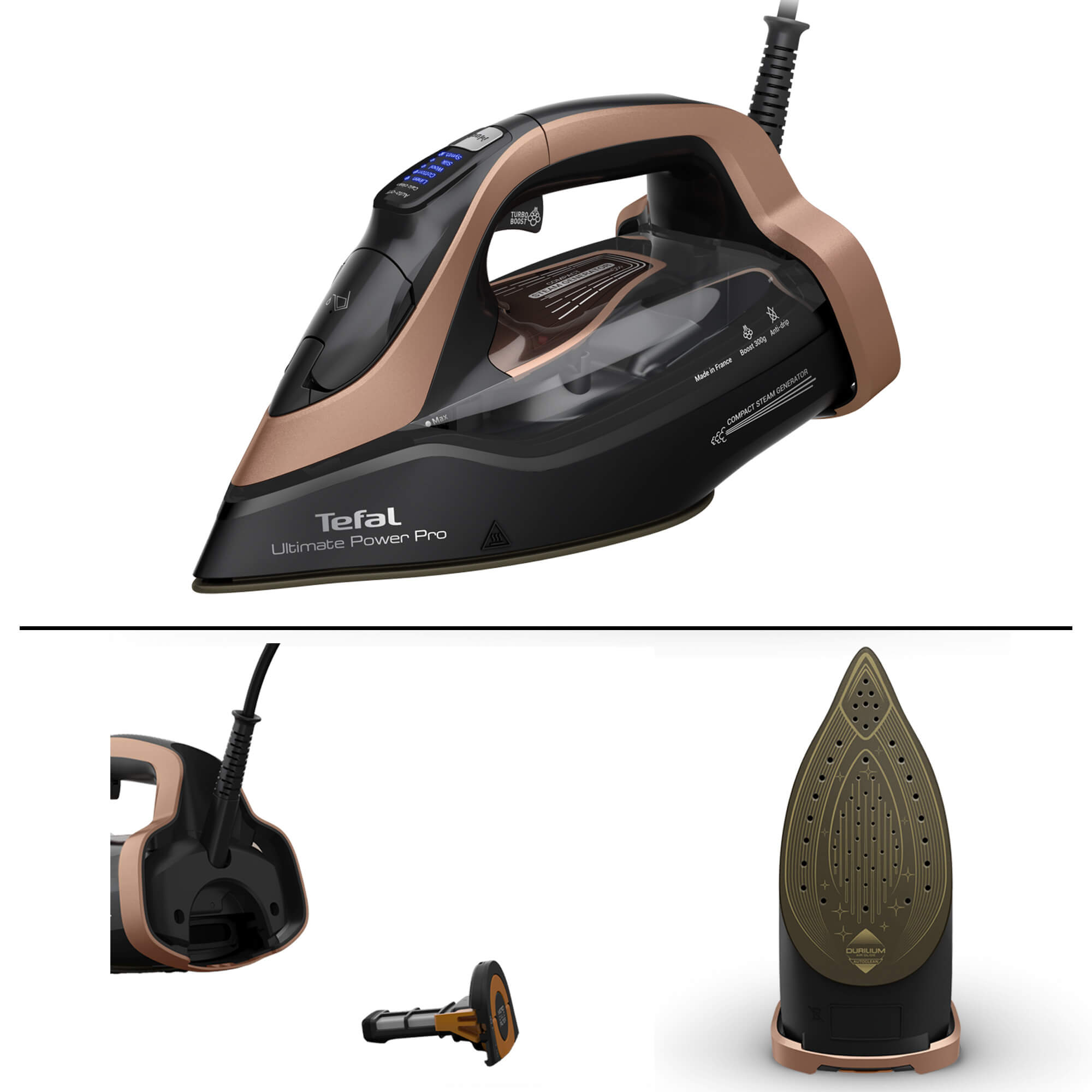 Tefal Power, żelazko parowe, 3200W, mocne, automatyczne wyłączanie