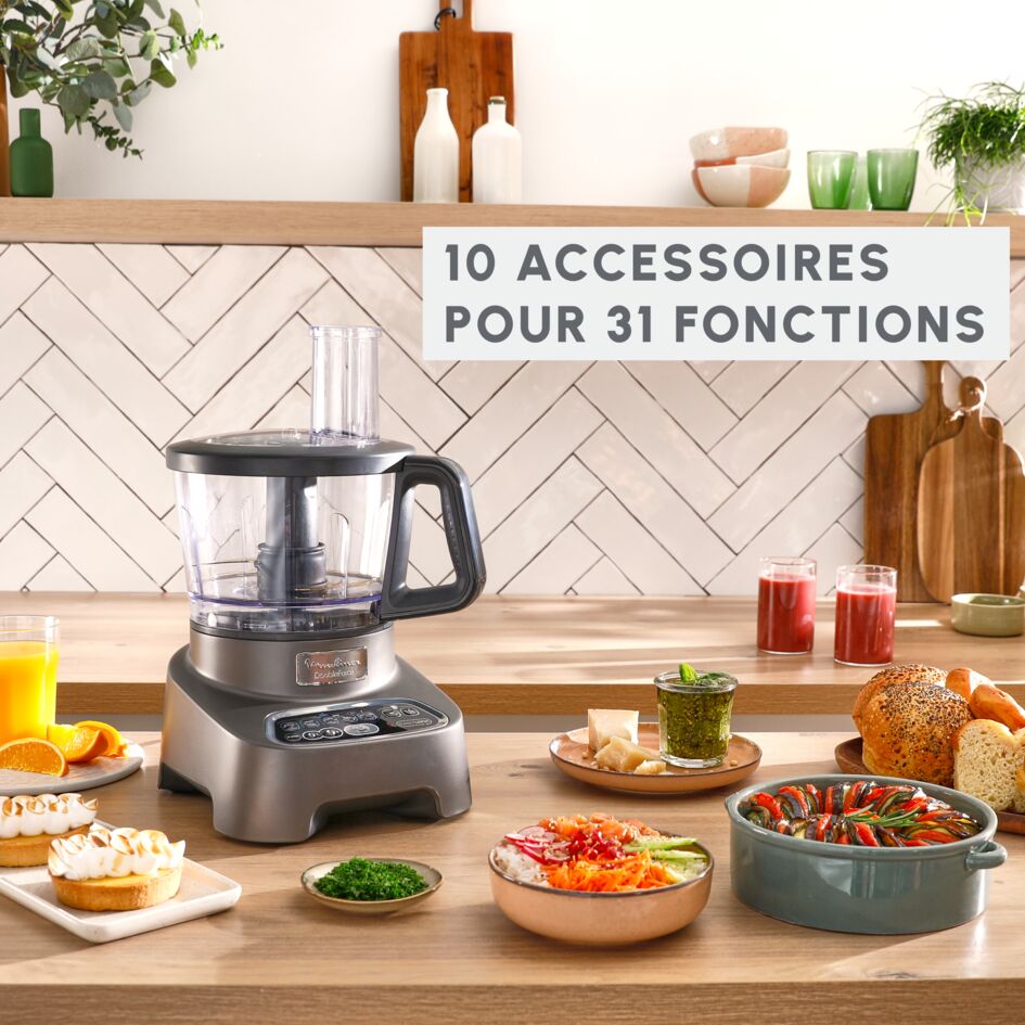 Robot Multifonction Moulinex DoubleForce FP821811 - 1000W 28 Fonctions Bol 3L